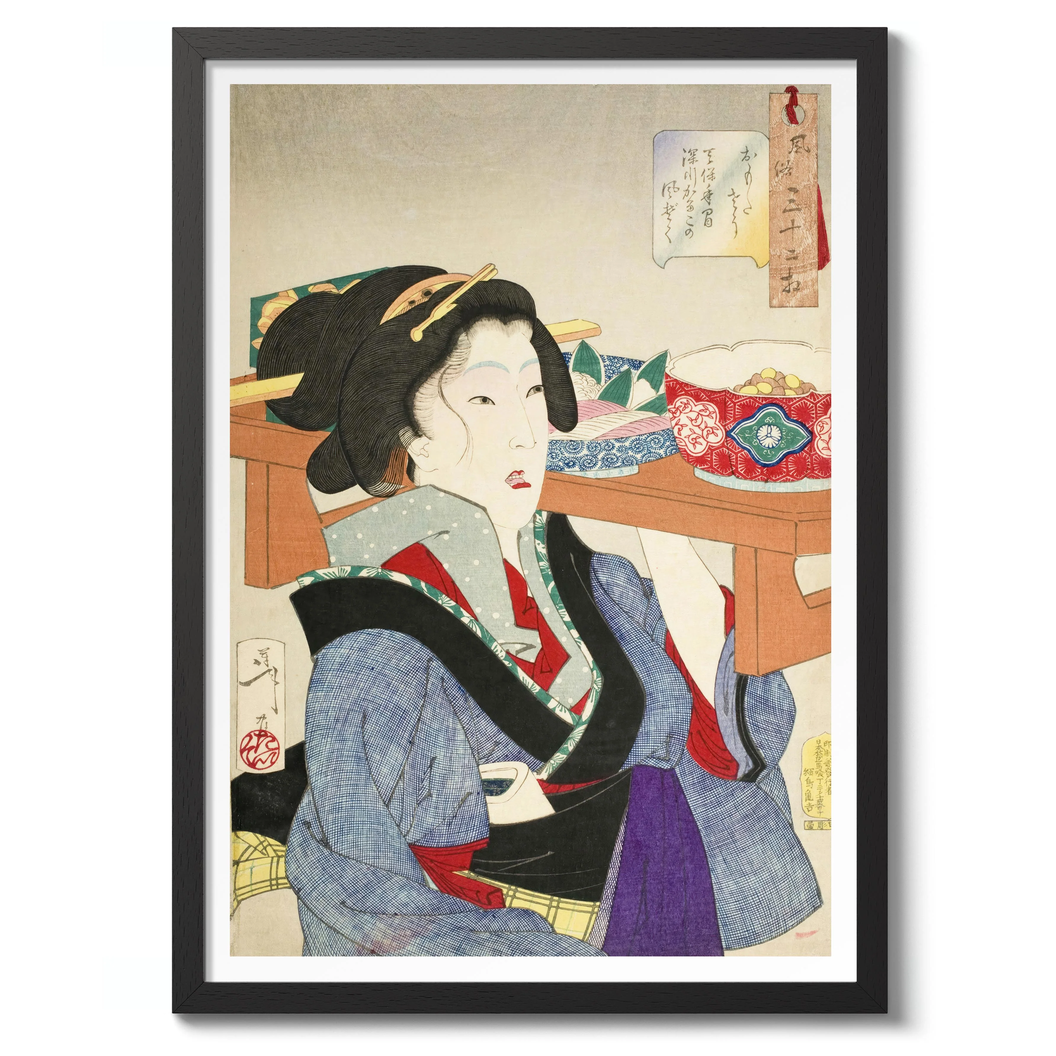 A Waitress at Fukagawa in the Tenpo Era - Image 2