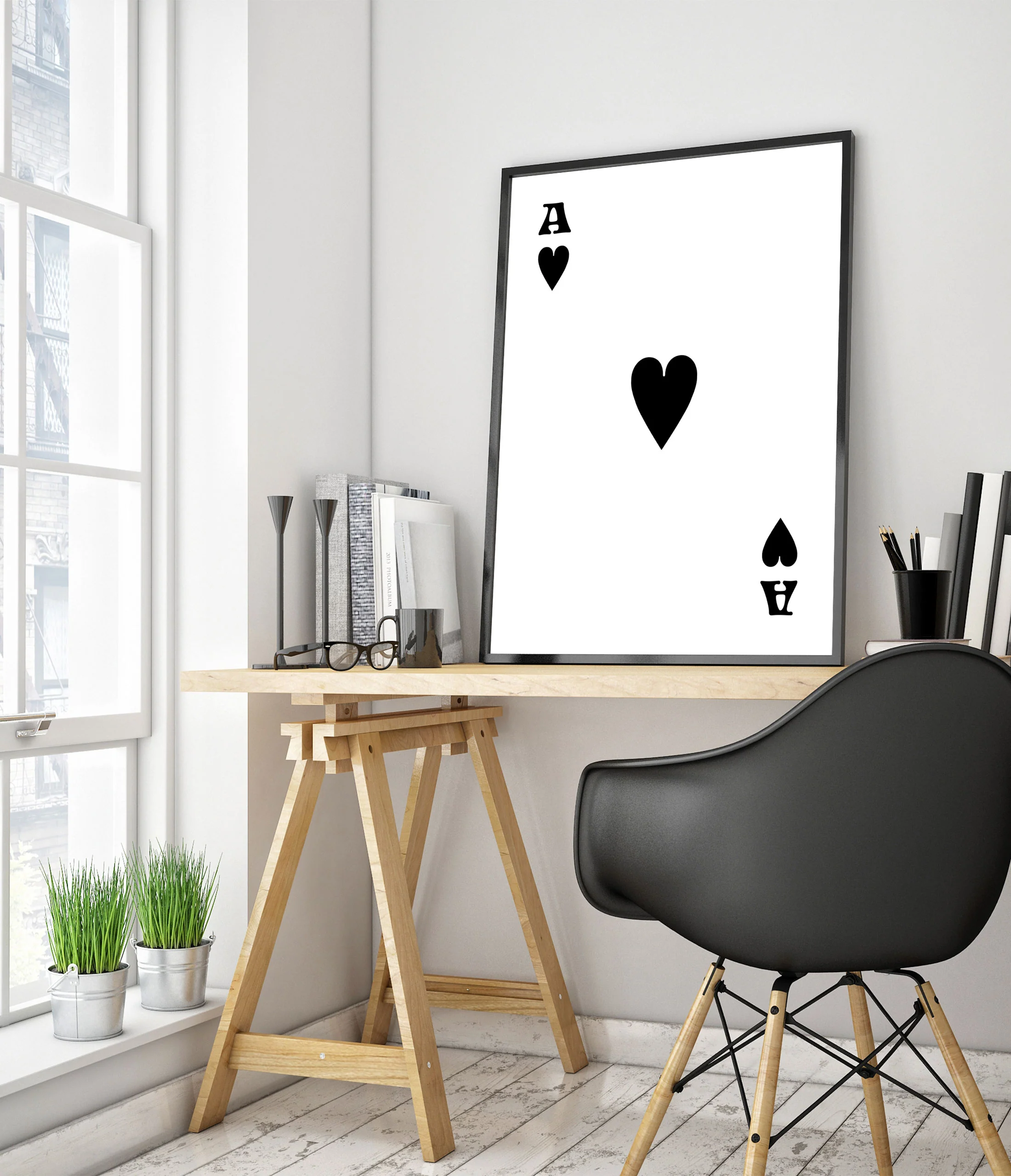 Ace of Hearts B&W - Image 5