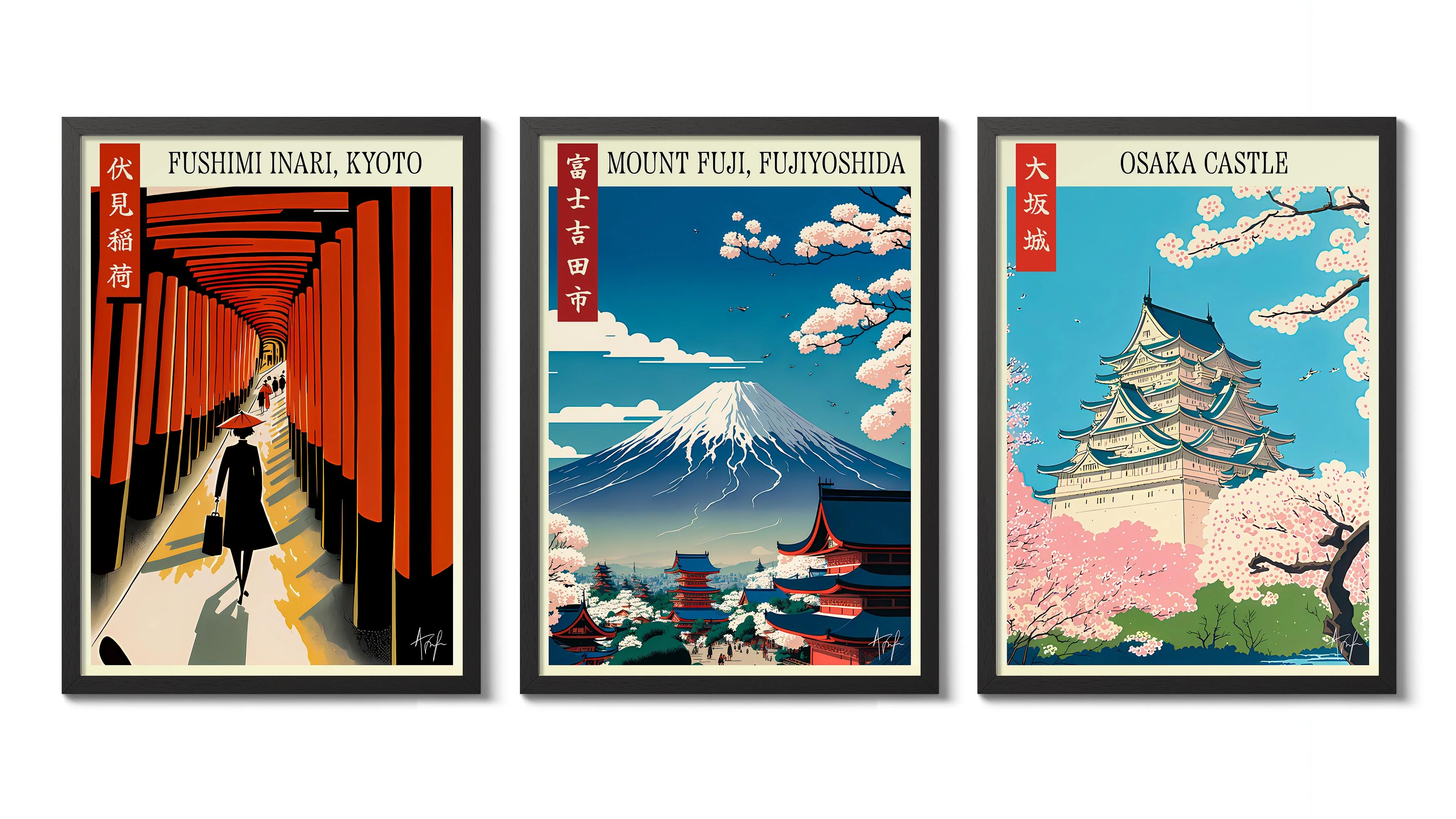 Alfonso Trufa Japanese Travel - Set of 3