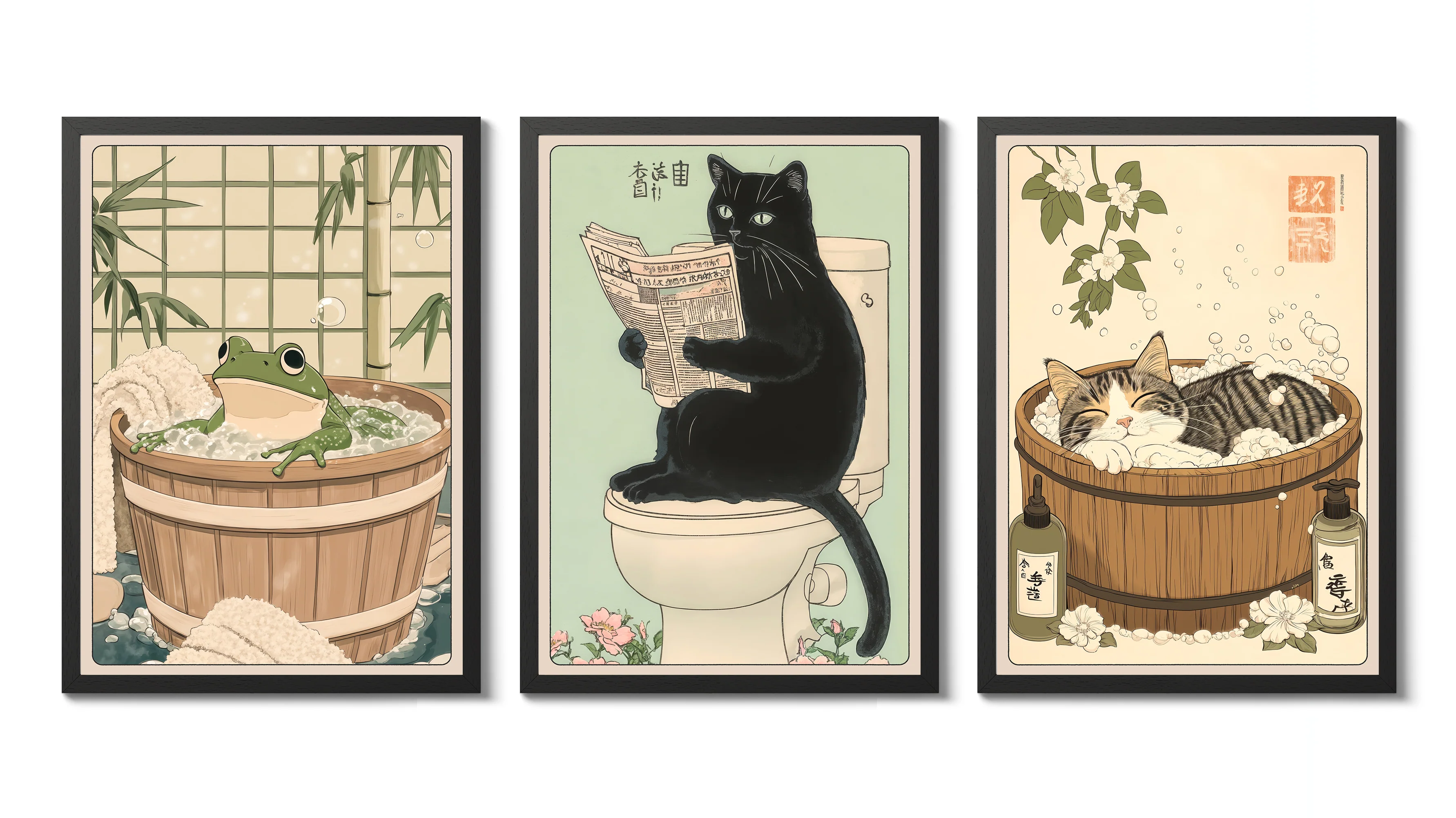 Anime Bathroom Cats