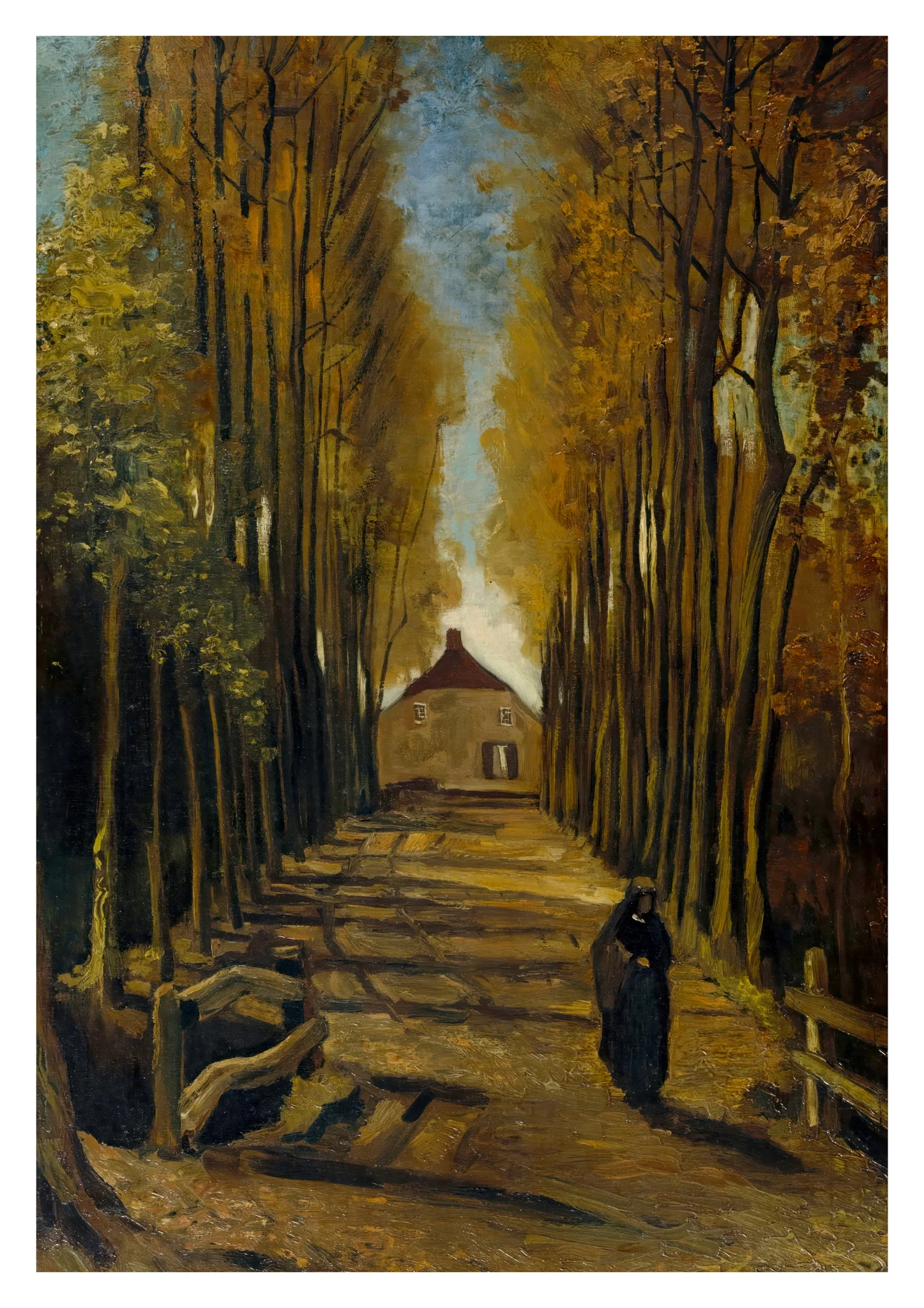 Avenue of Poplars in Autumn