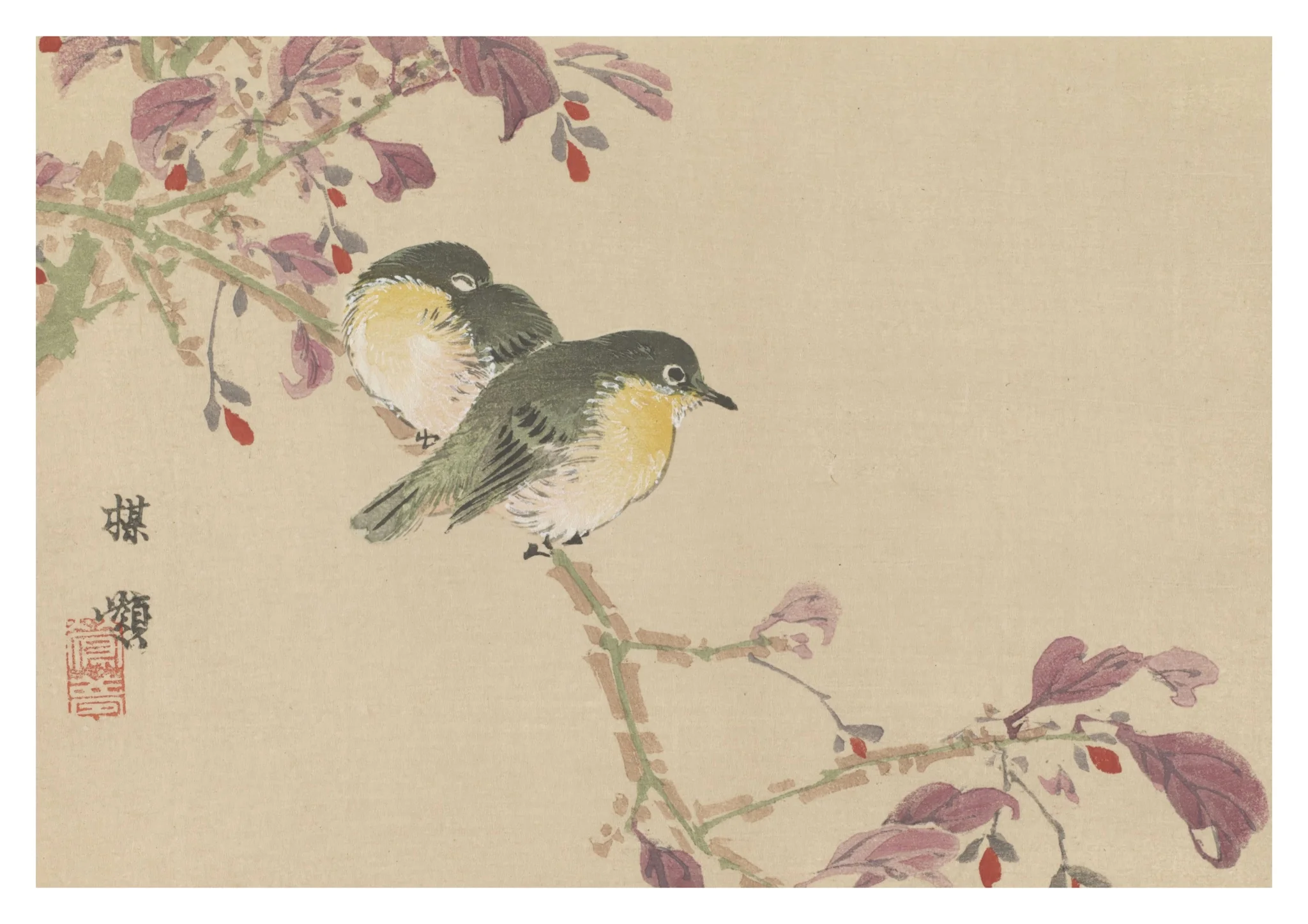 Birds on Cherry