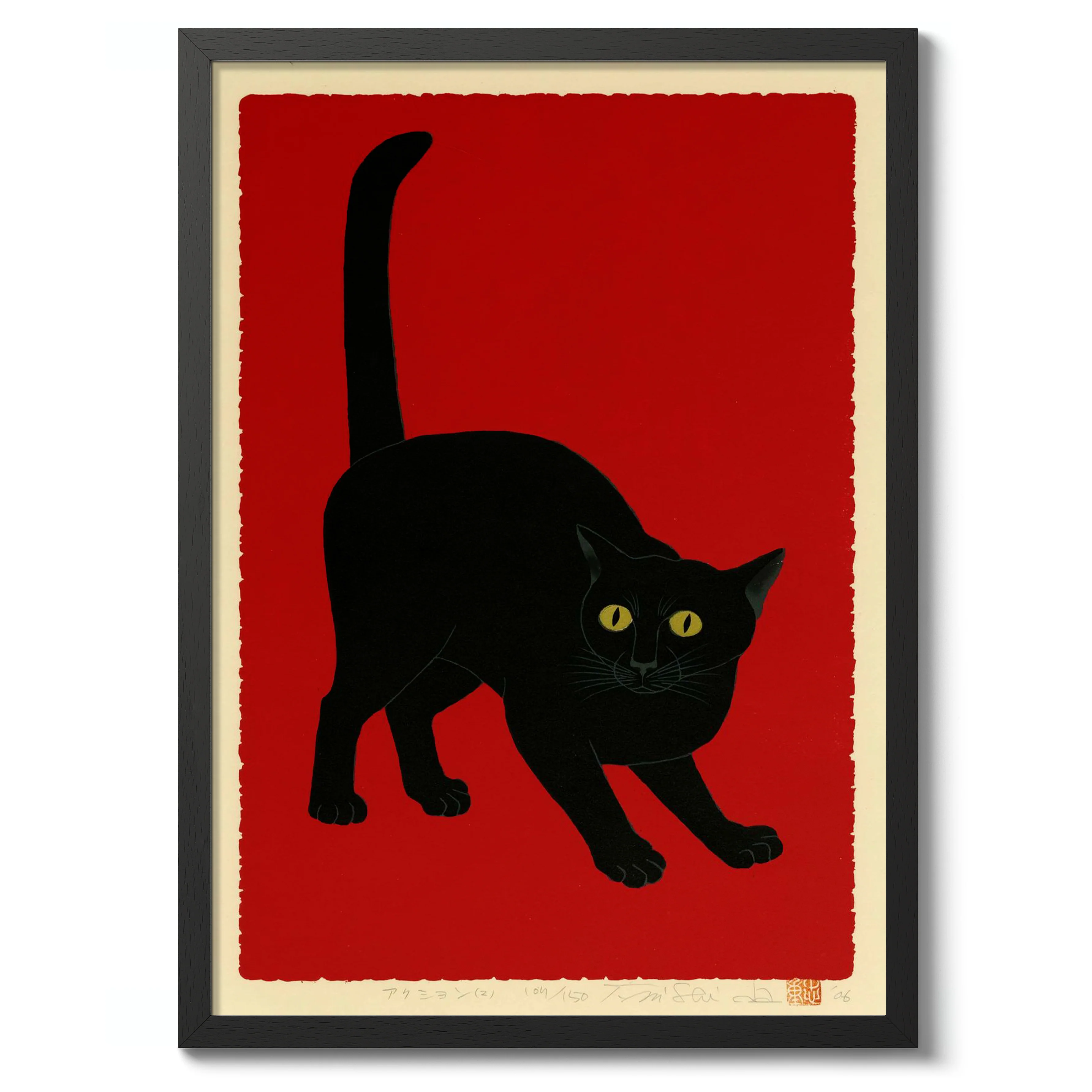 Black Cat on Red - Image 2