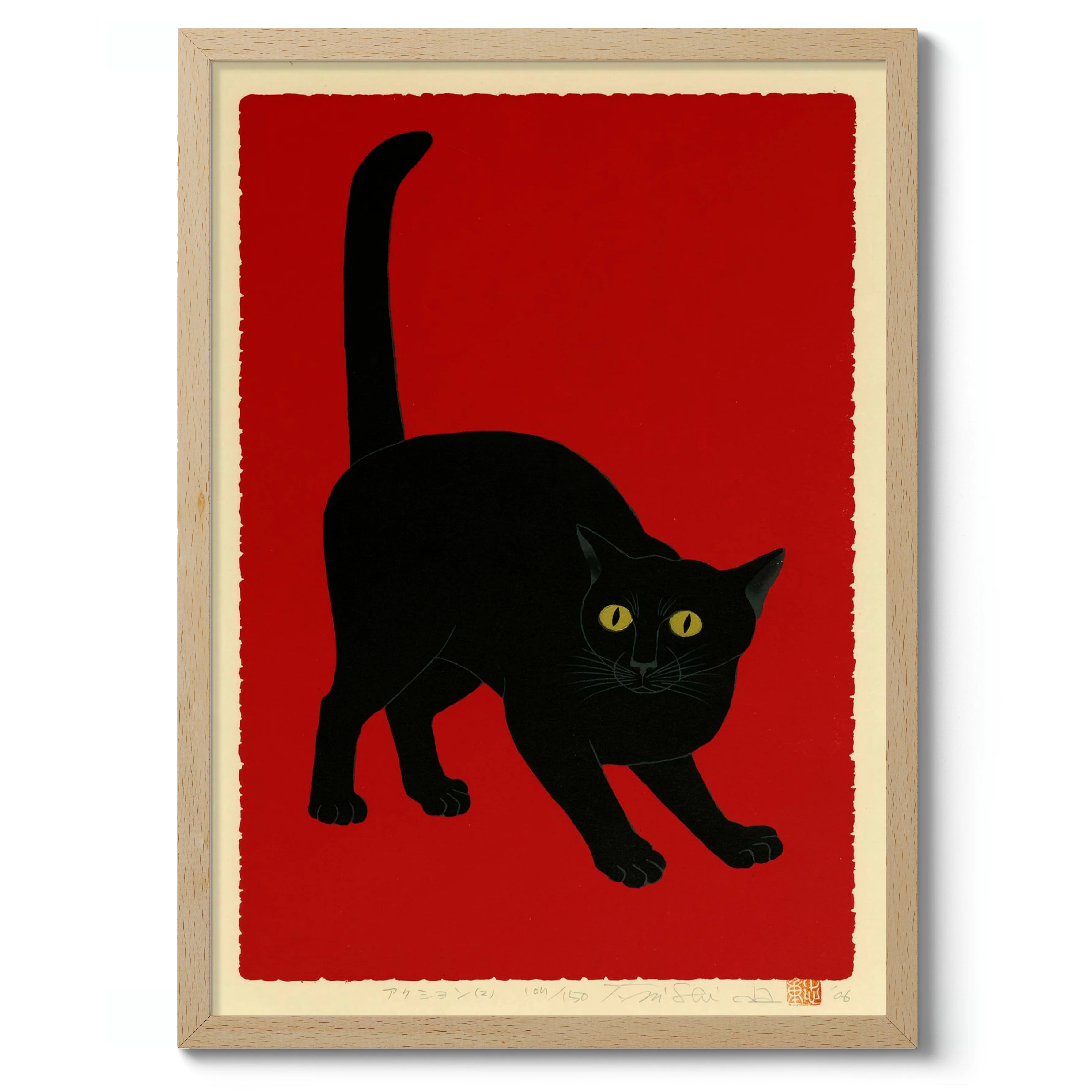 Black Cat on Red - Image 3