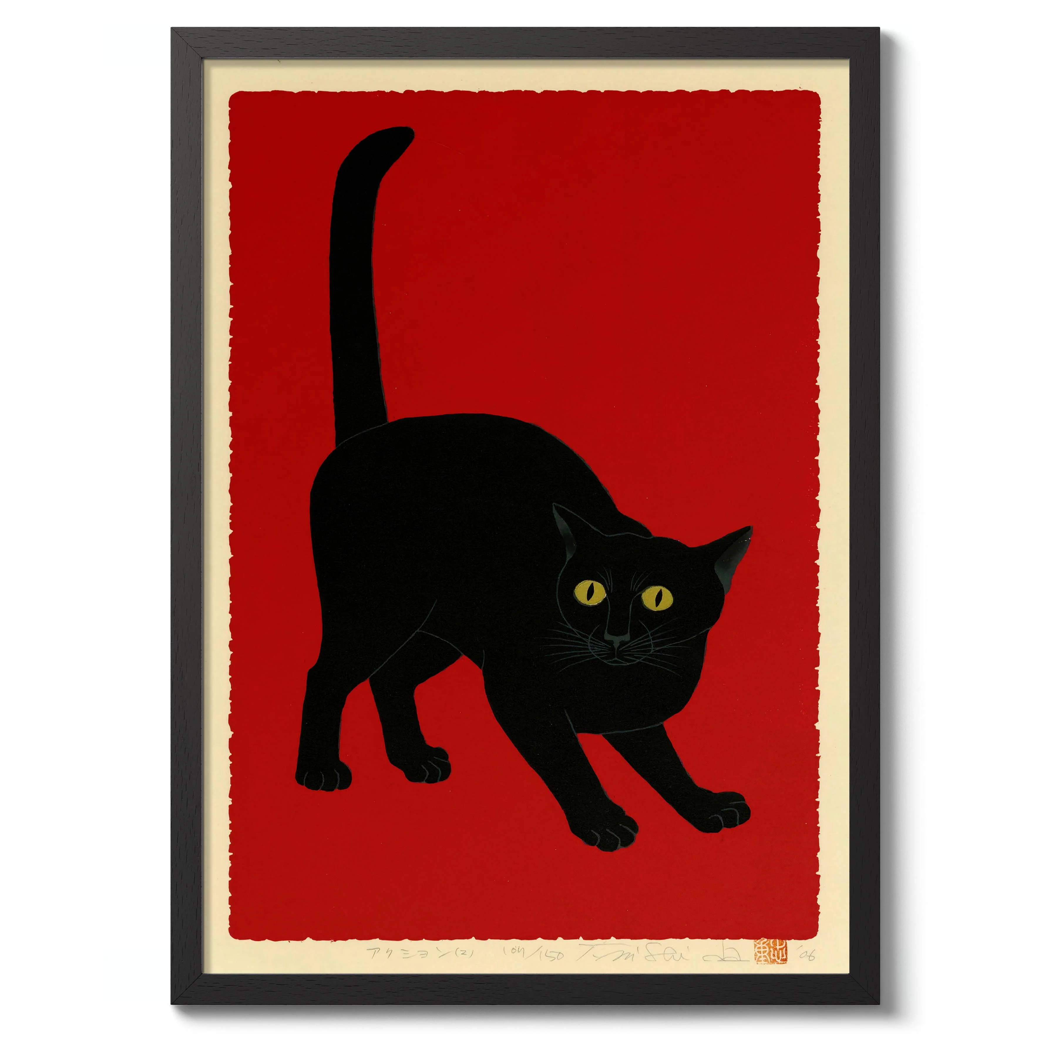 Black Cat on Red - Image 2
