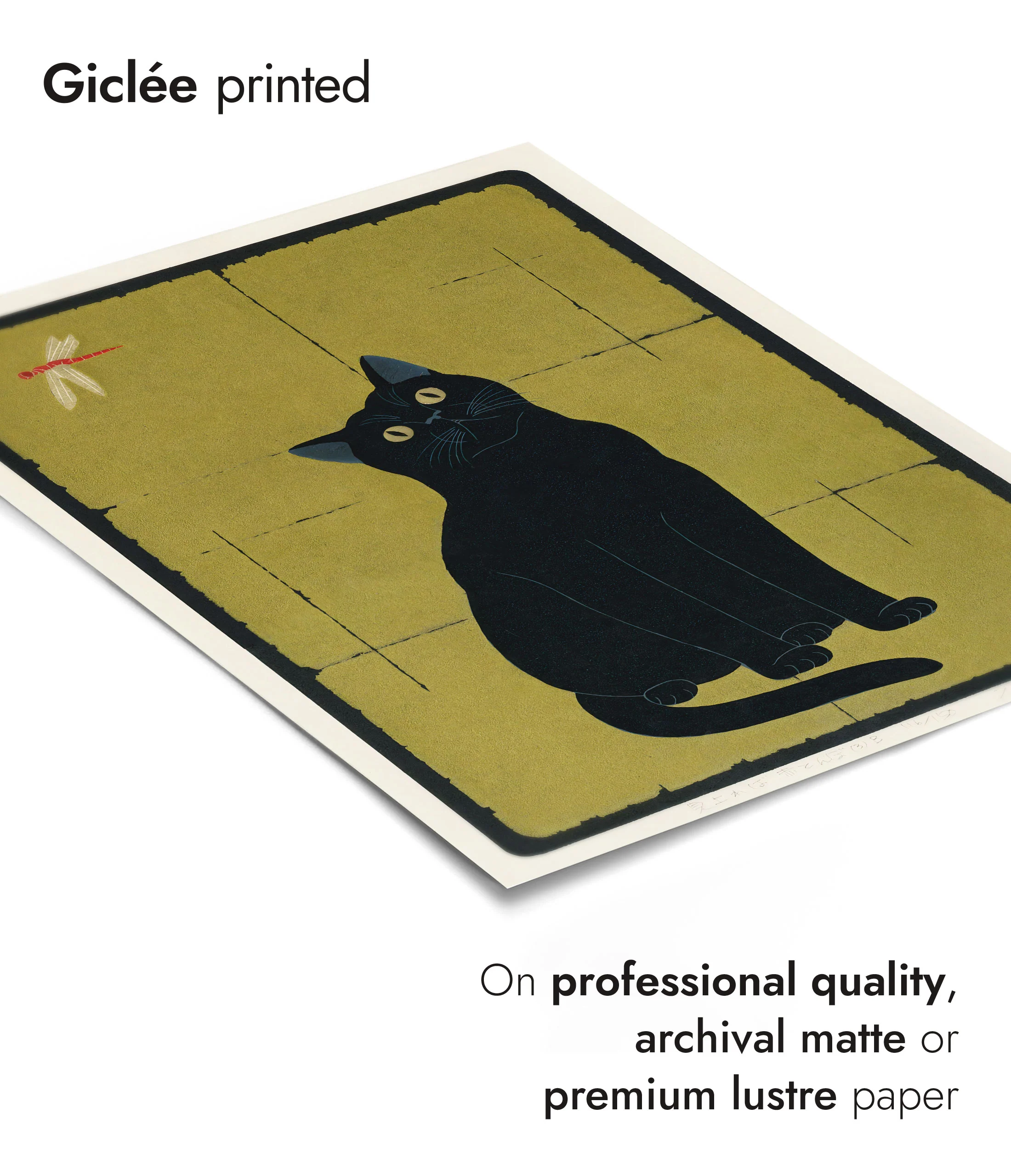 Black Cat with Dragonfly - Image 6