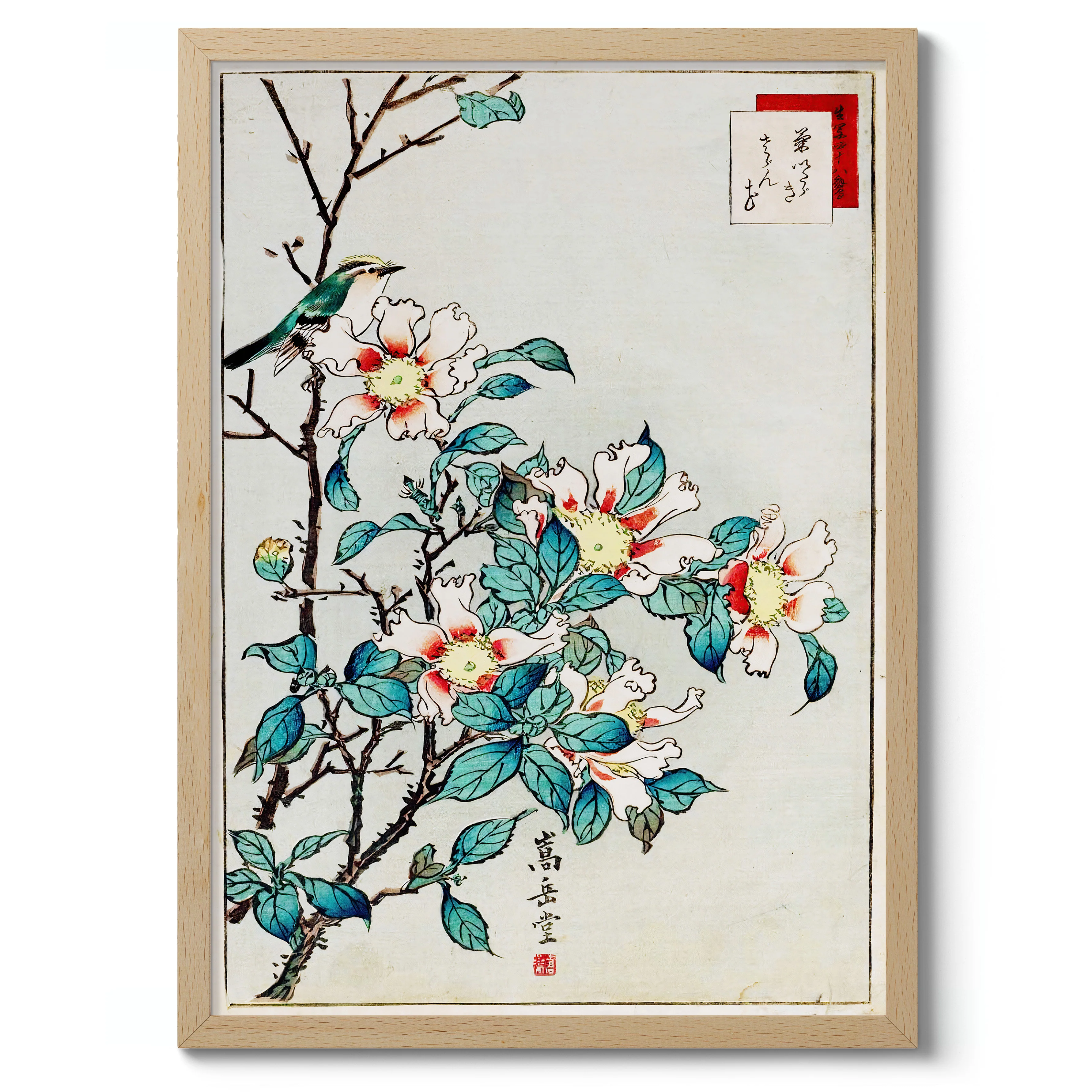 Blue Bird and Pink Flowers - Image 3