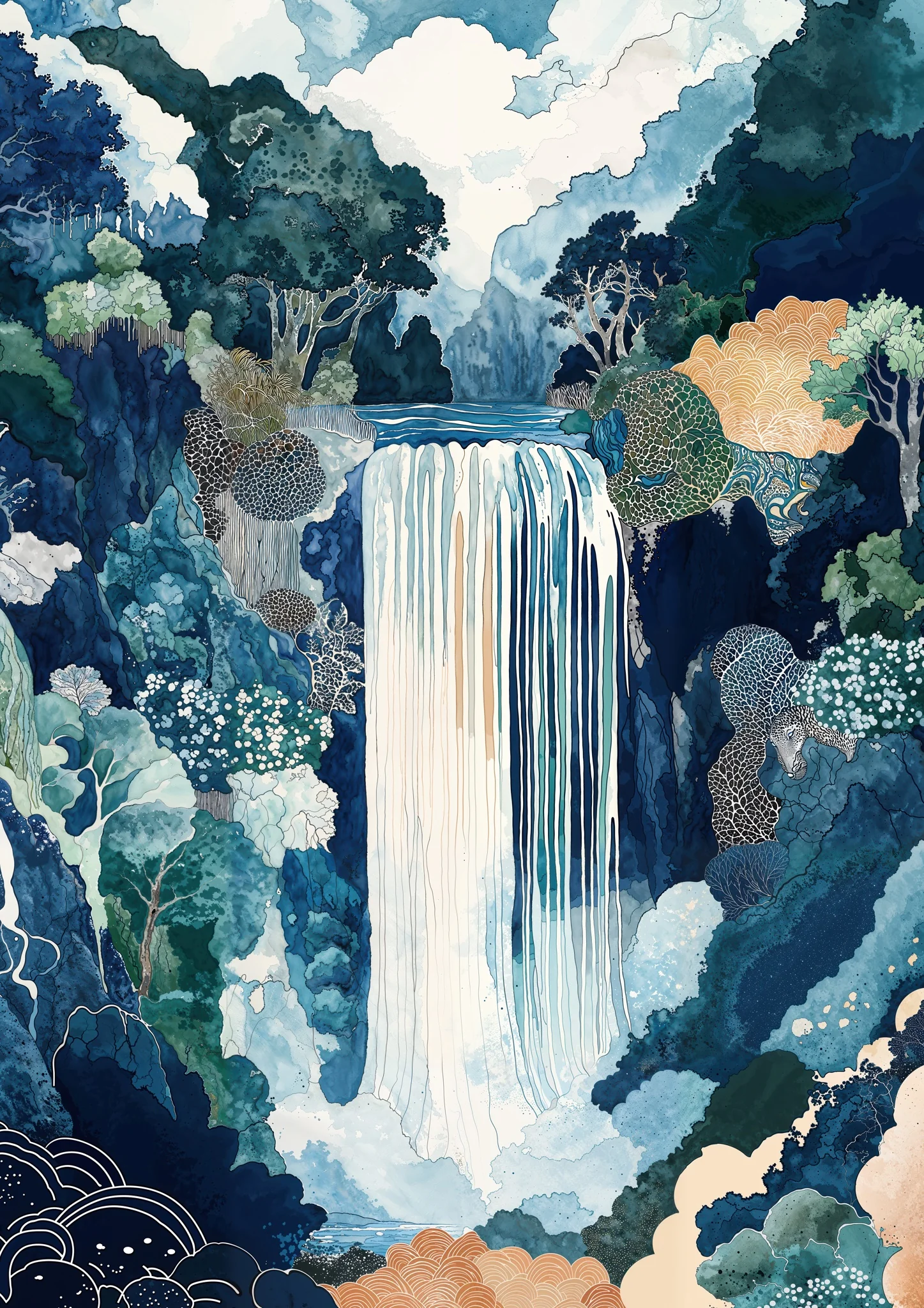 Boho Waterfall