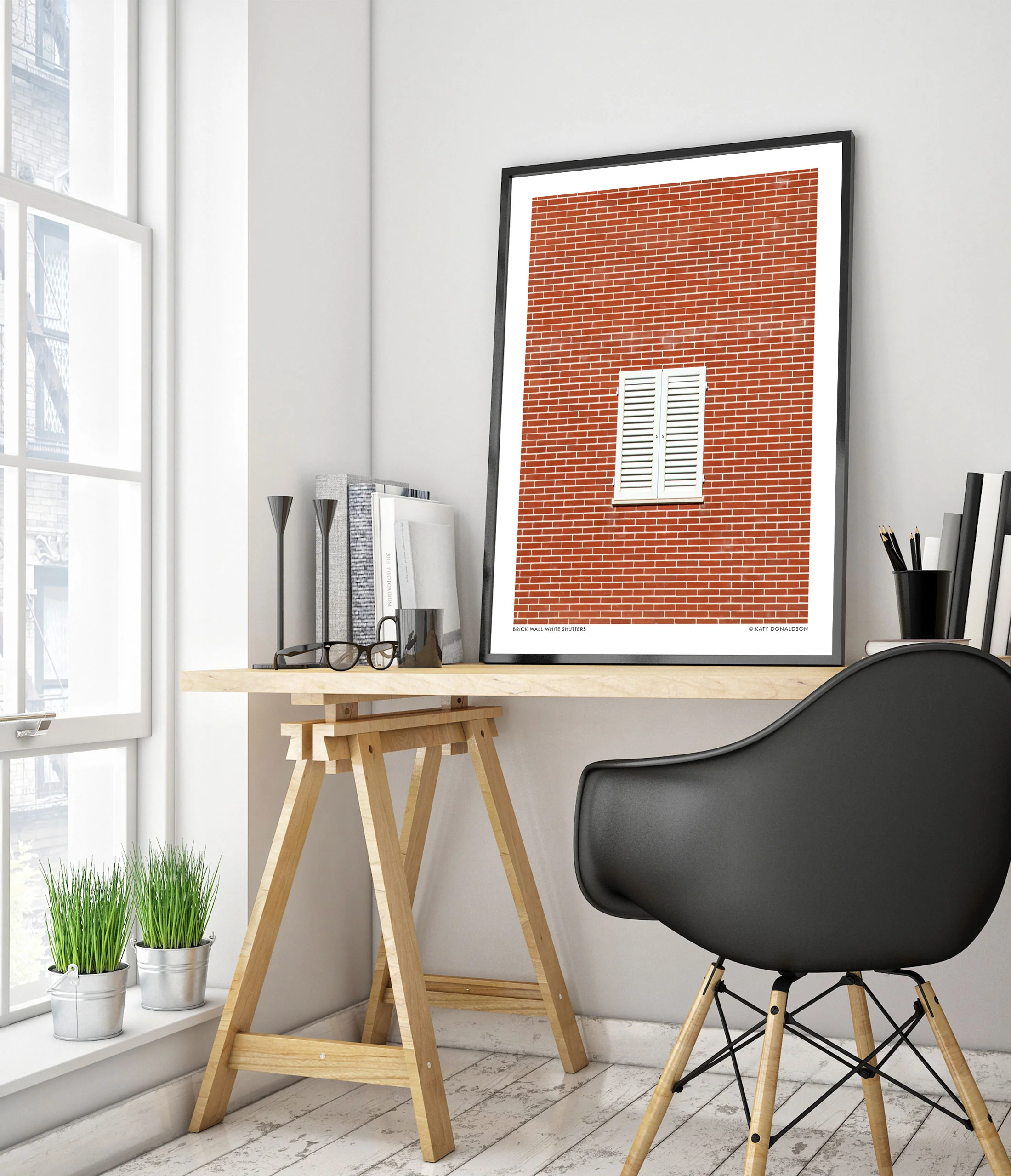 Brick Wall, White Shutters - Image 5