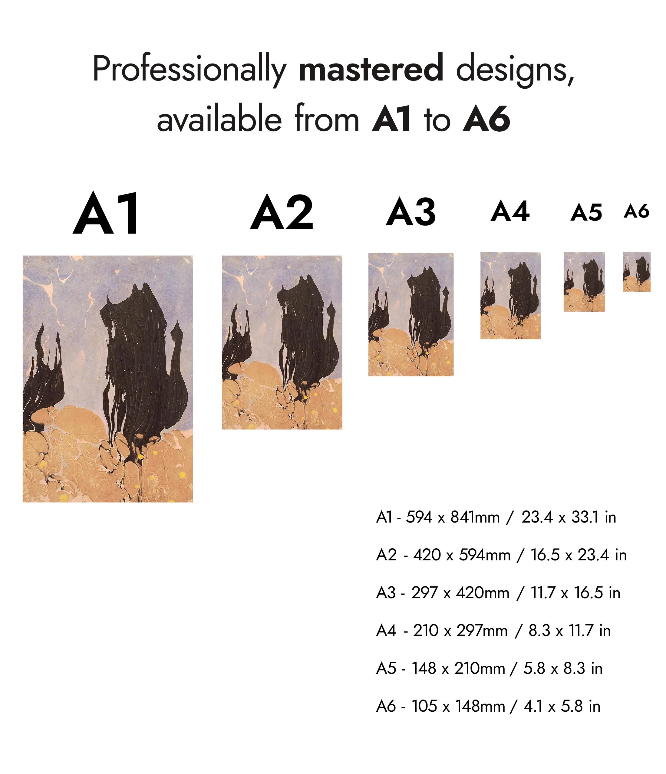 Composition in Black, Ochre & Blue - Image 8