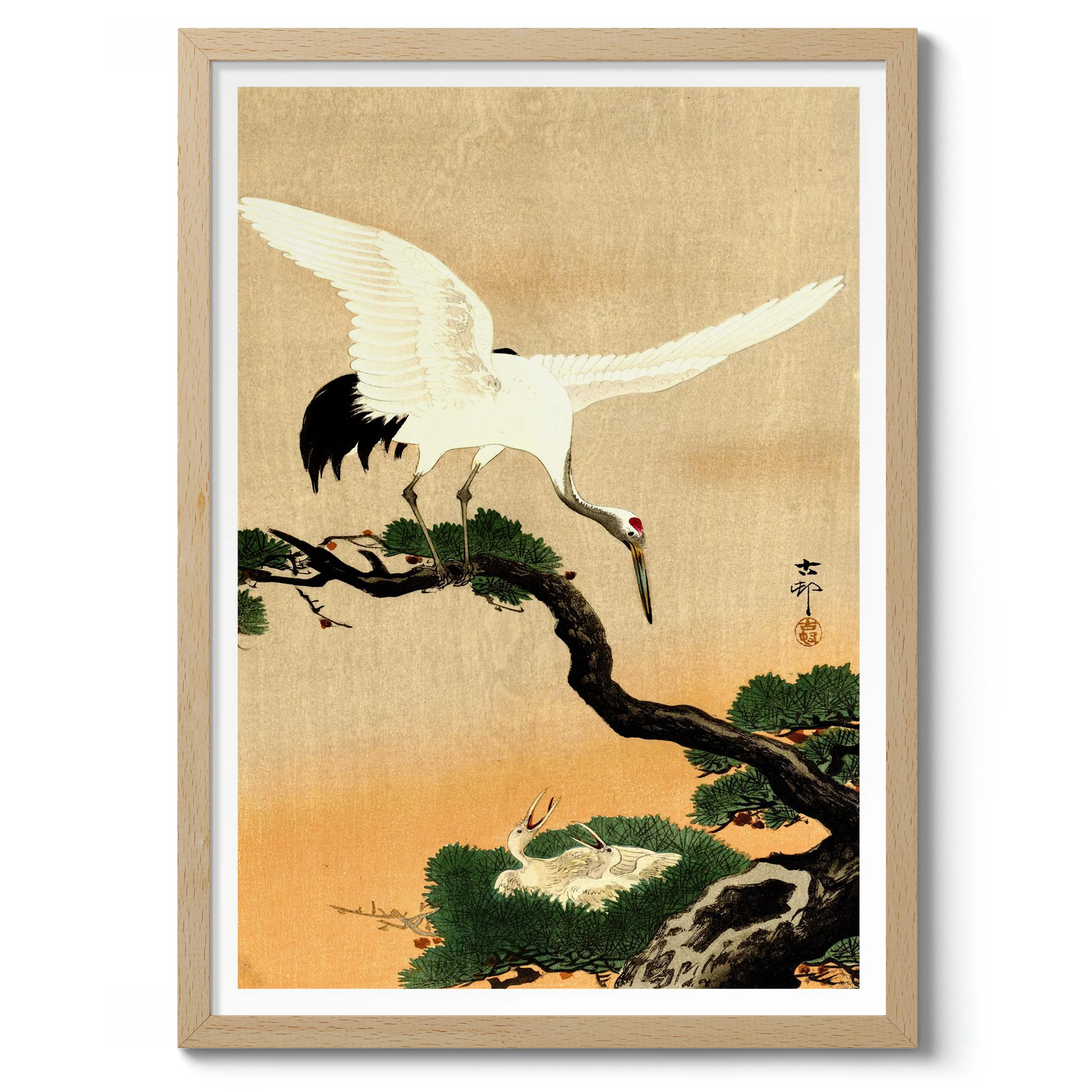 Crane Feeding Her Chicks - Image 3