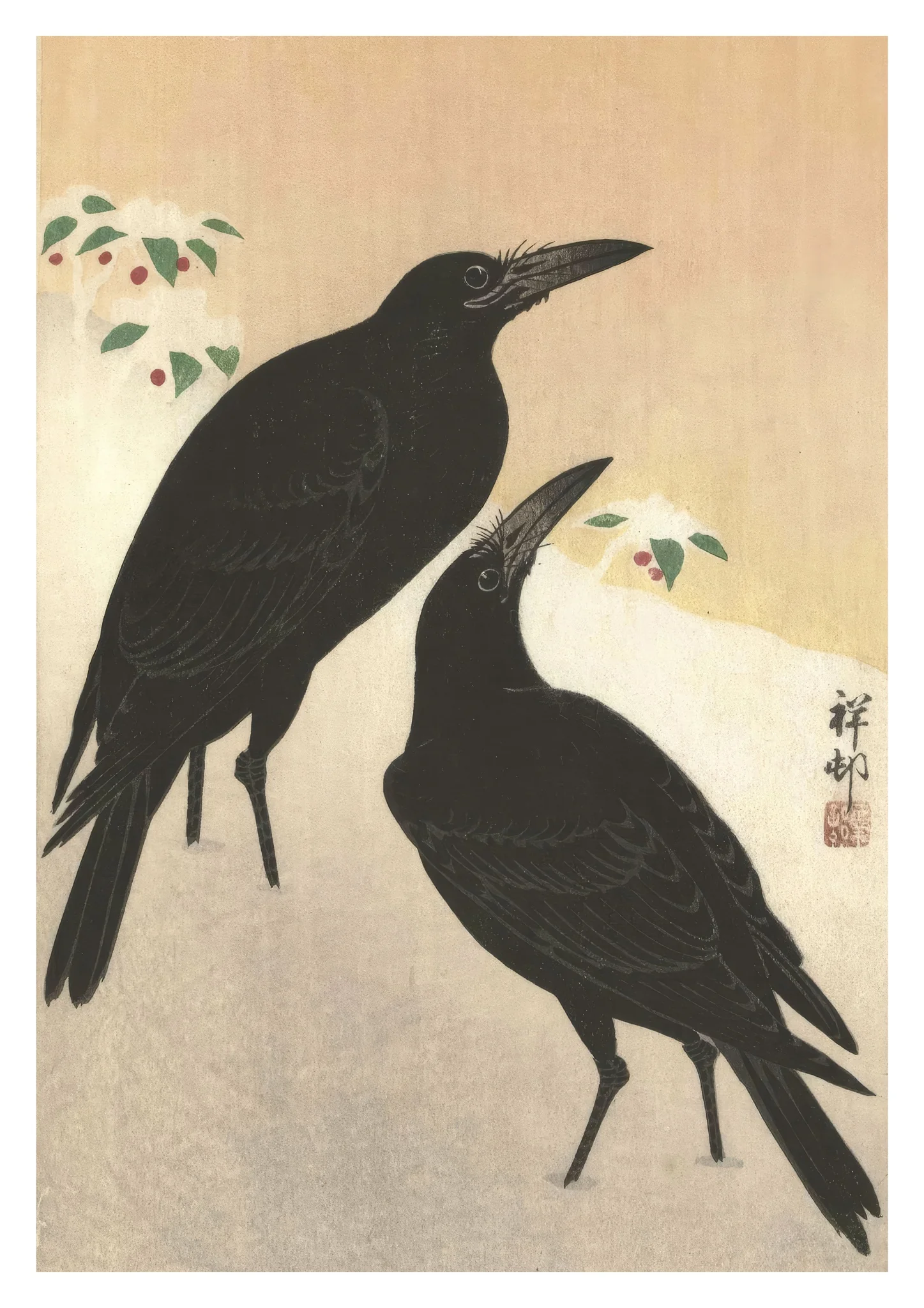Crows in Snow
