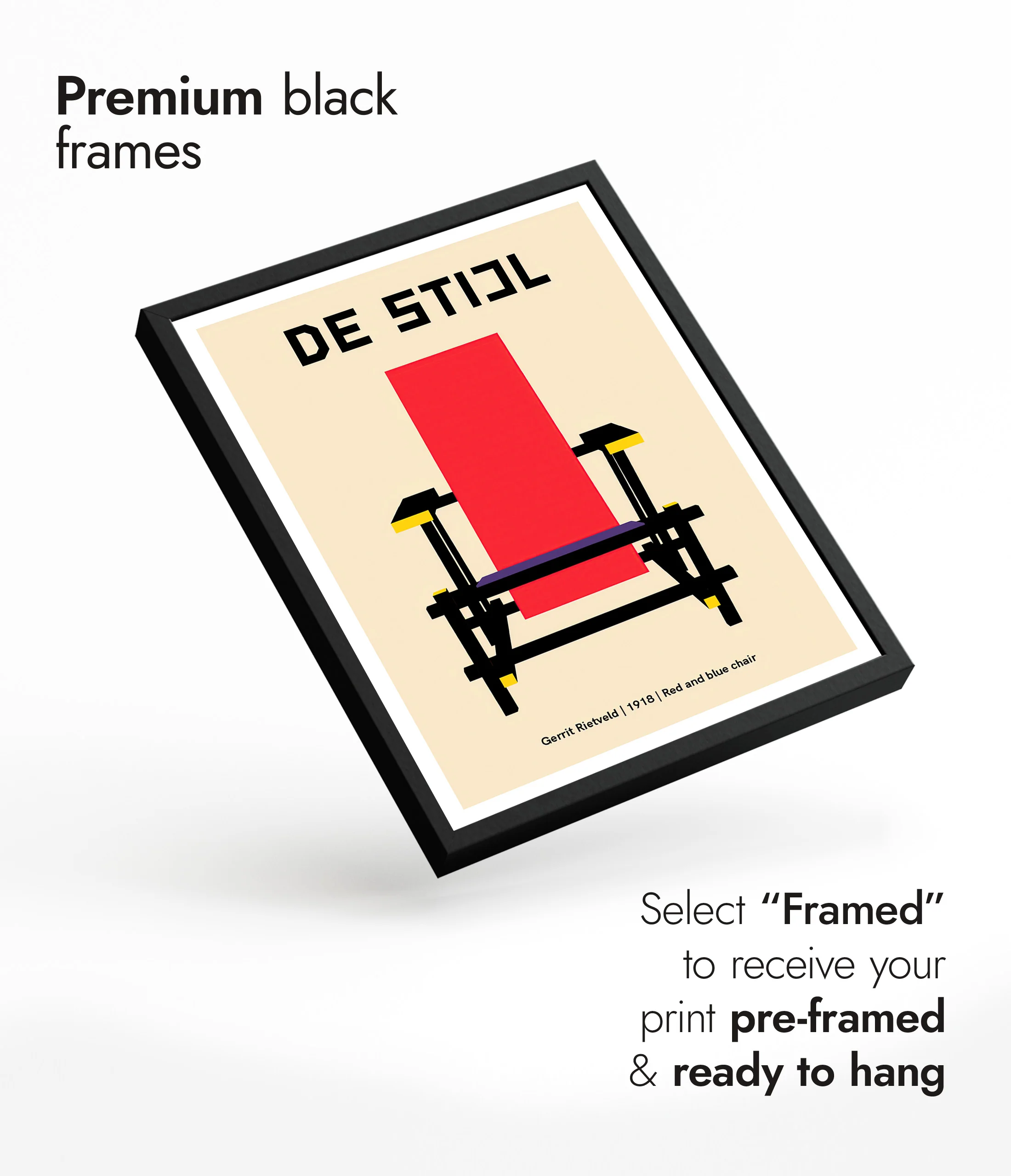 De Stijl - Red & Blue Chair - Image 7