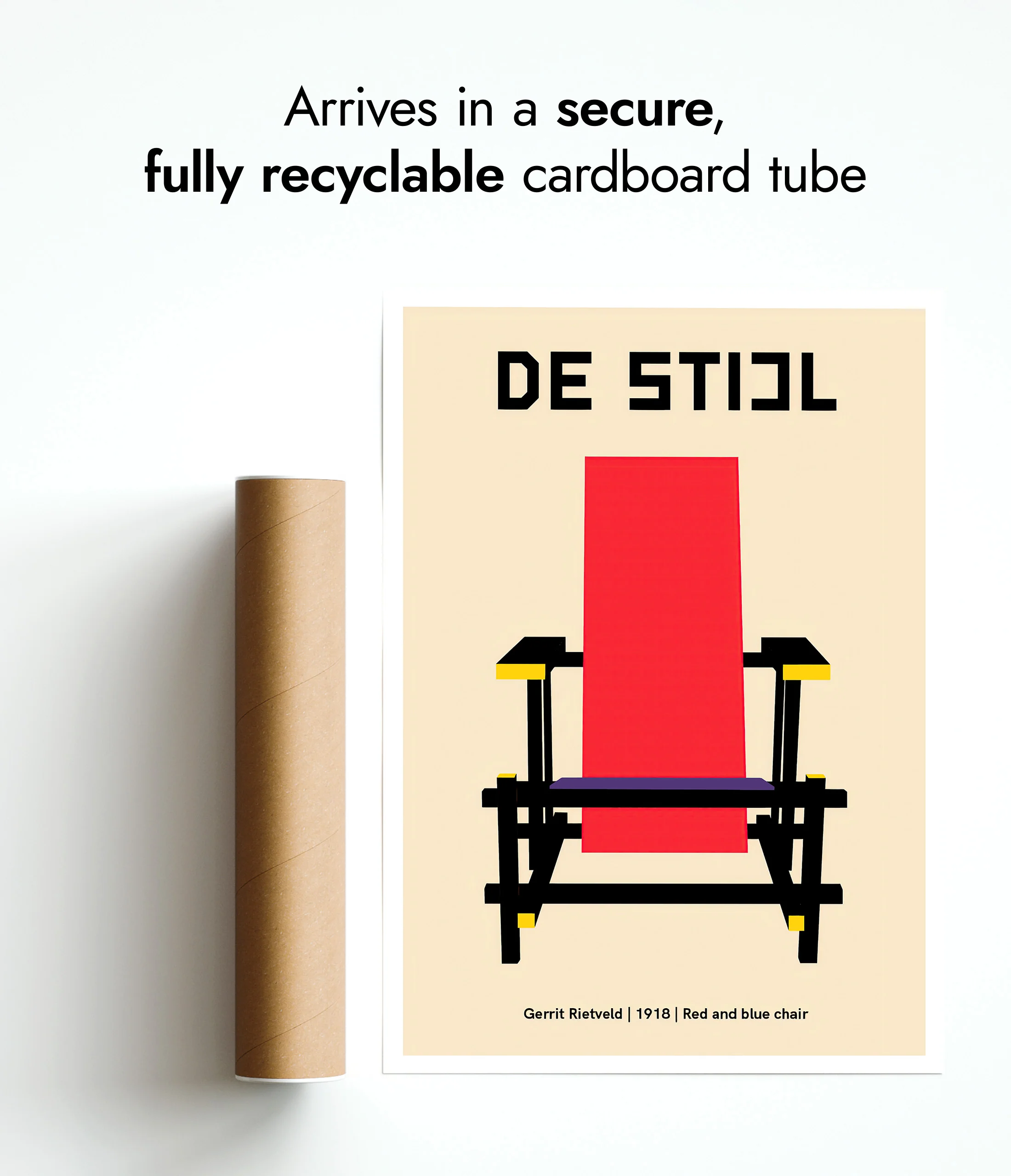 De Stijl - Red & Blue Chair - Image 9