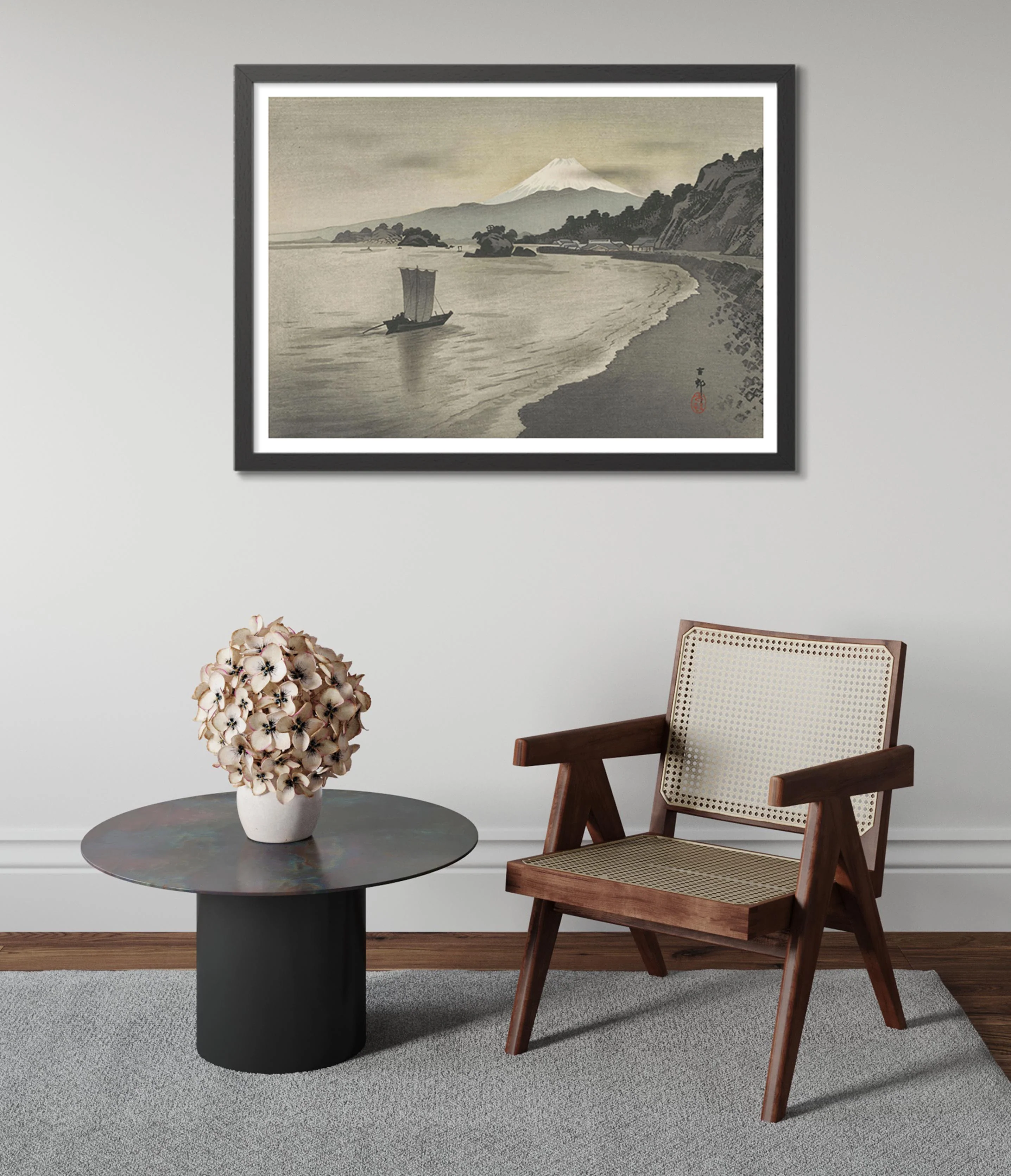 Evening Scene with Sail Boats and Mount Fuji - Image 5
