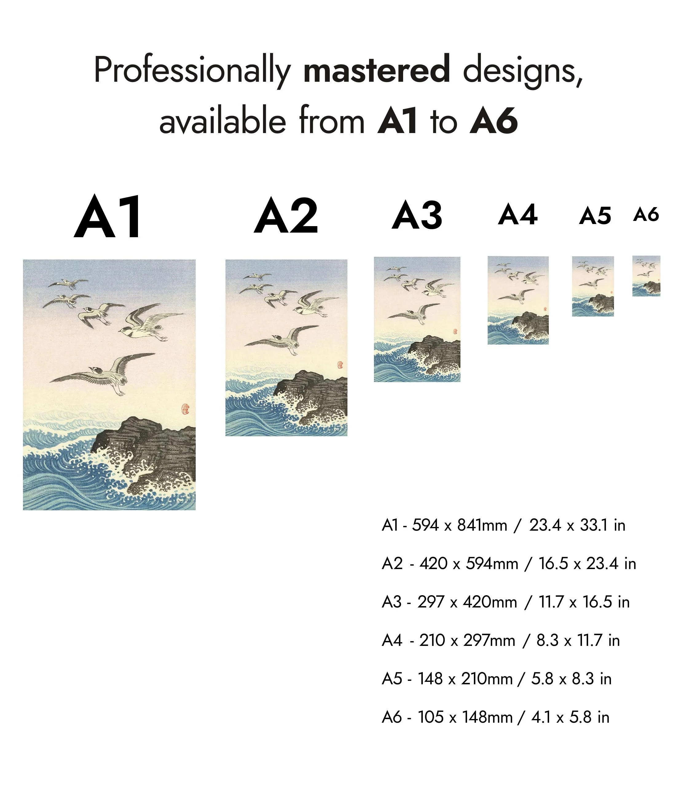 Five Seagulls Above a Rock in the Sea - Image 8