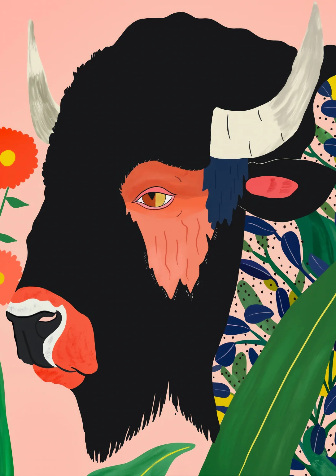 Floral Bison