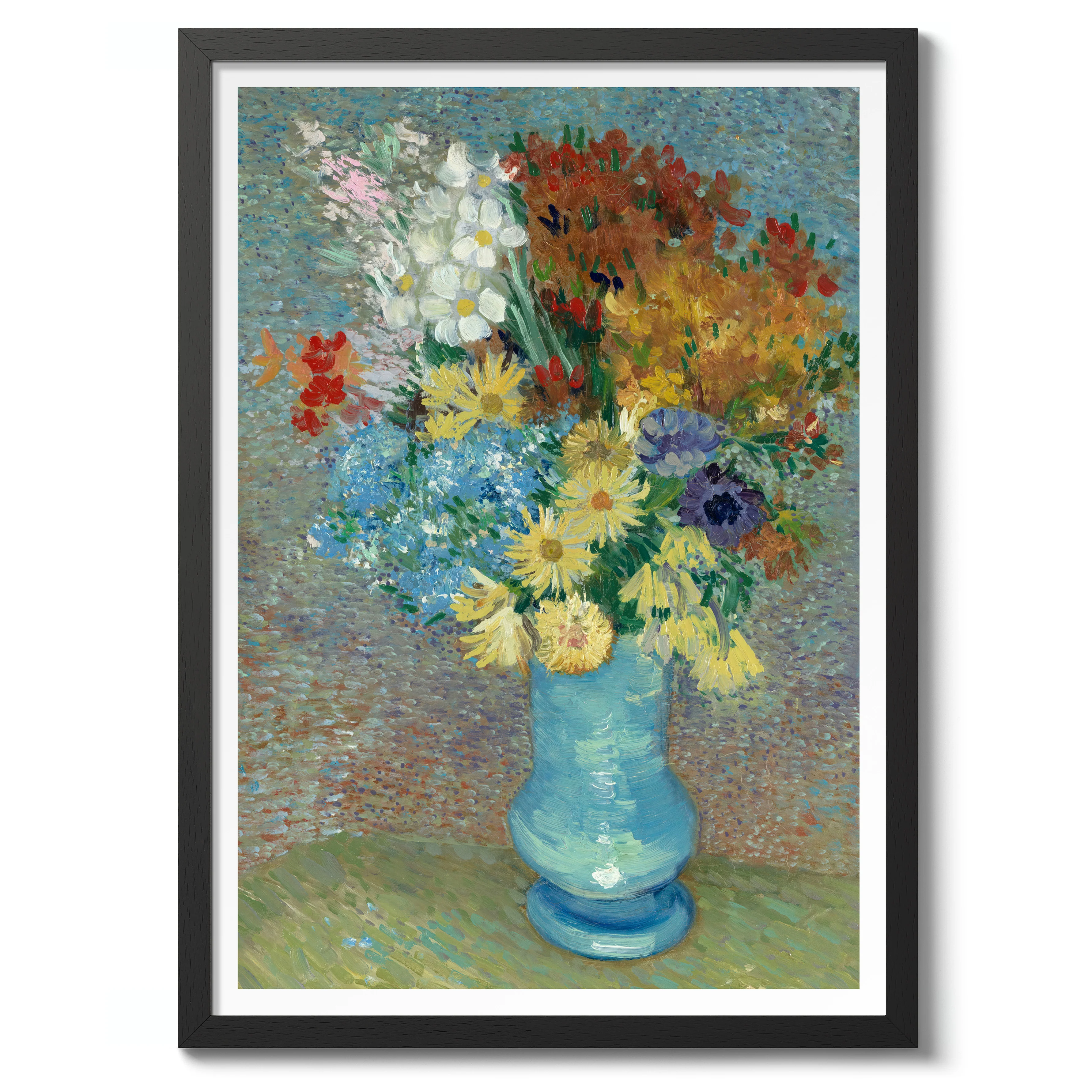 Flowers in a Blue Vase - Image 2