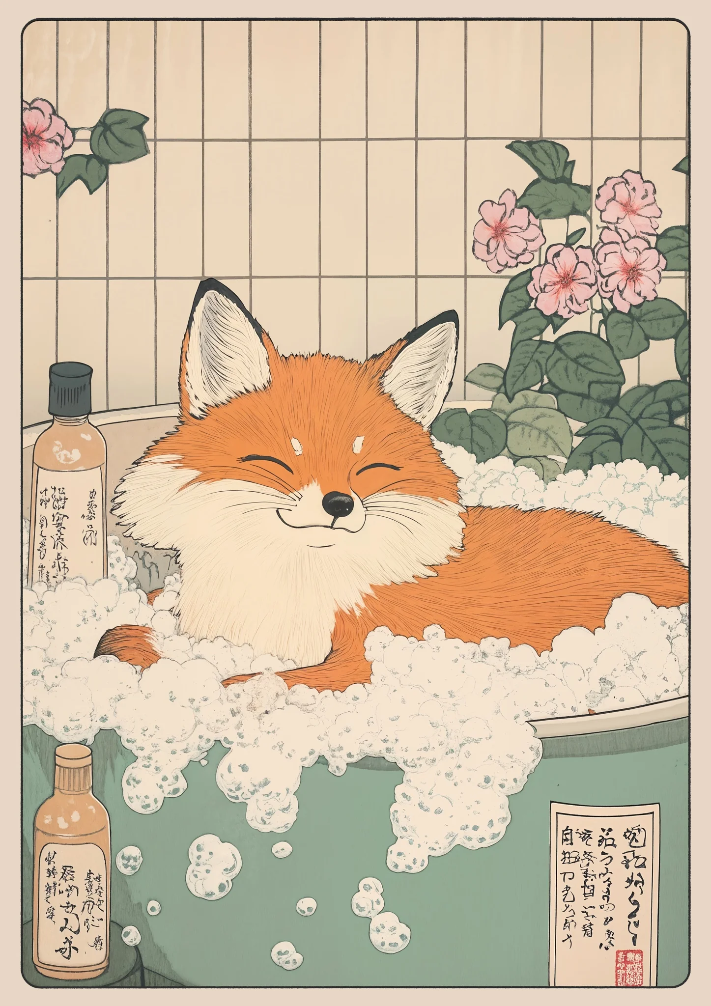 Fox Bathtime