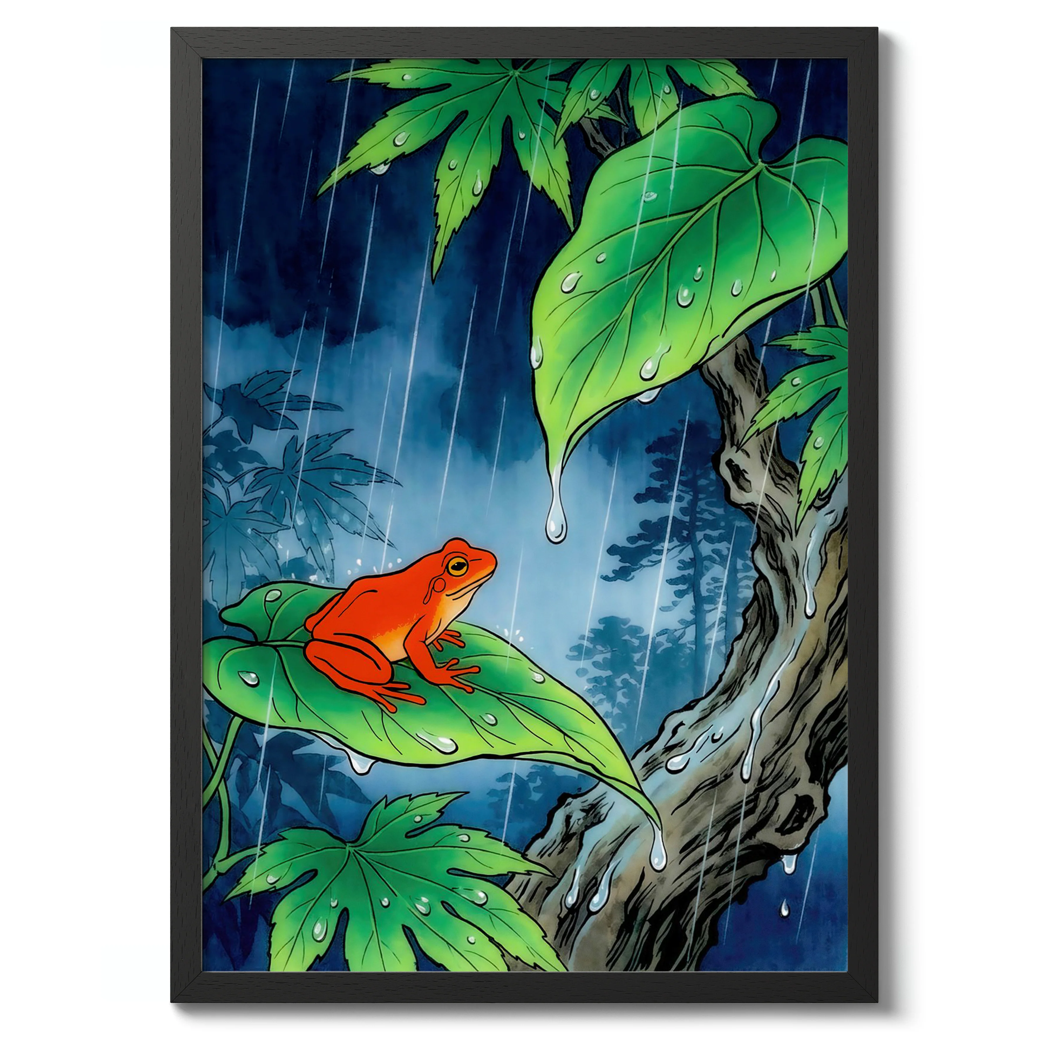 Frog Under the Leaf - Image 2