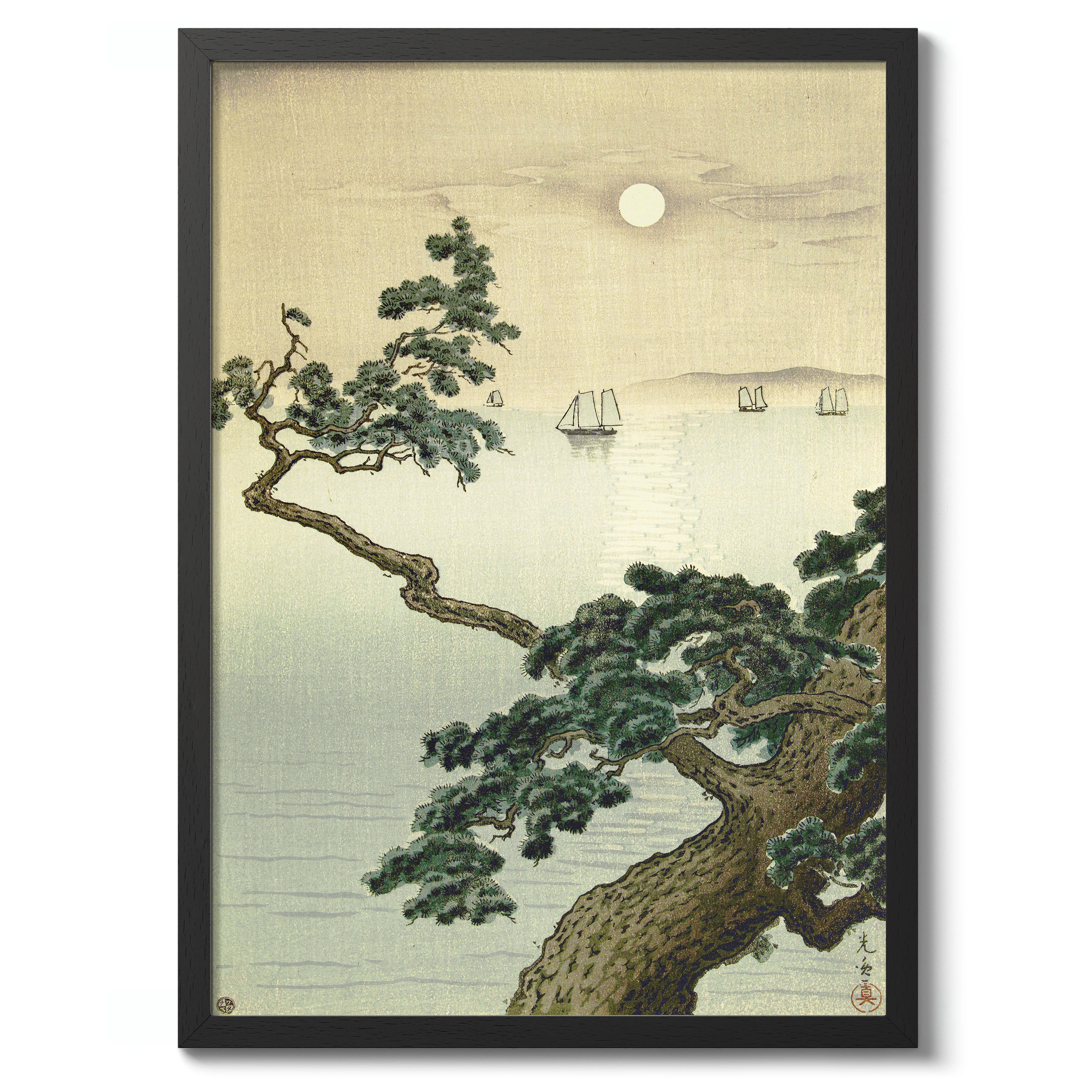 Full Moon At Akashi Beach - Image 2