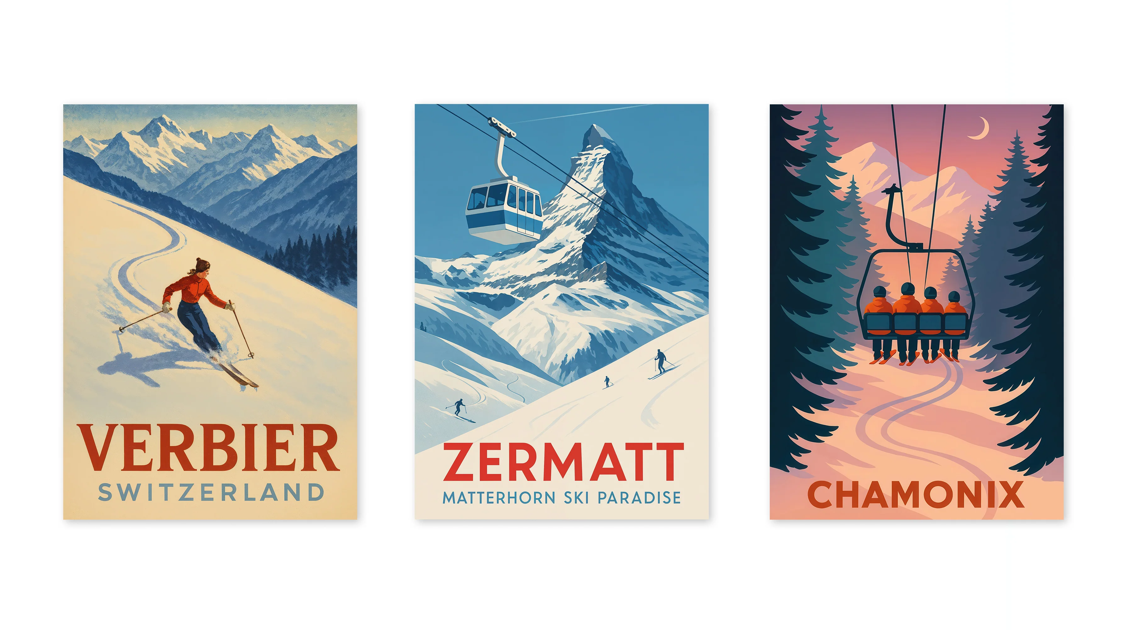 Graphic Ski Resort Trio - Image 3