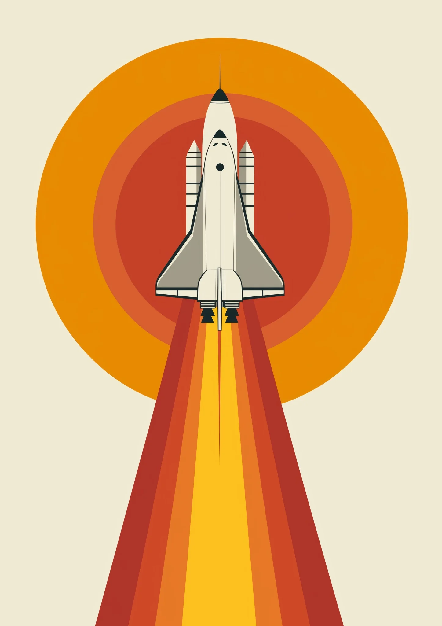 Graphic Space Rocket