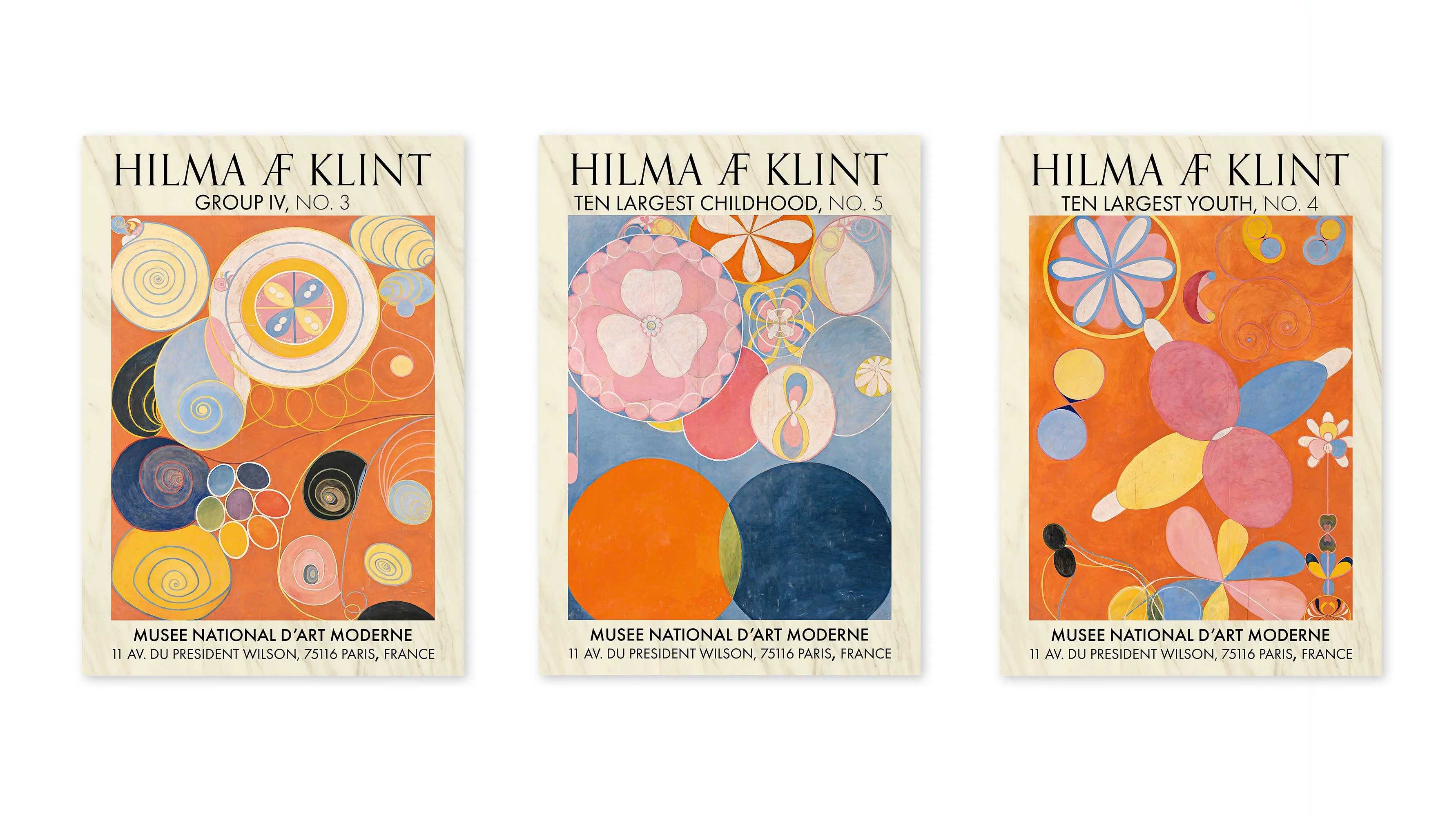 Hilma Klint Orange - Set of 3 - Image 3