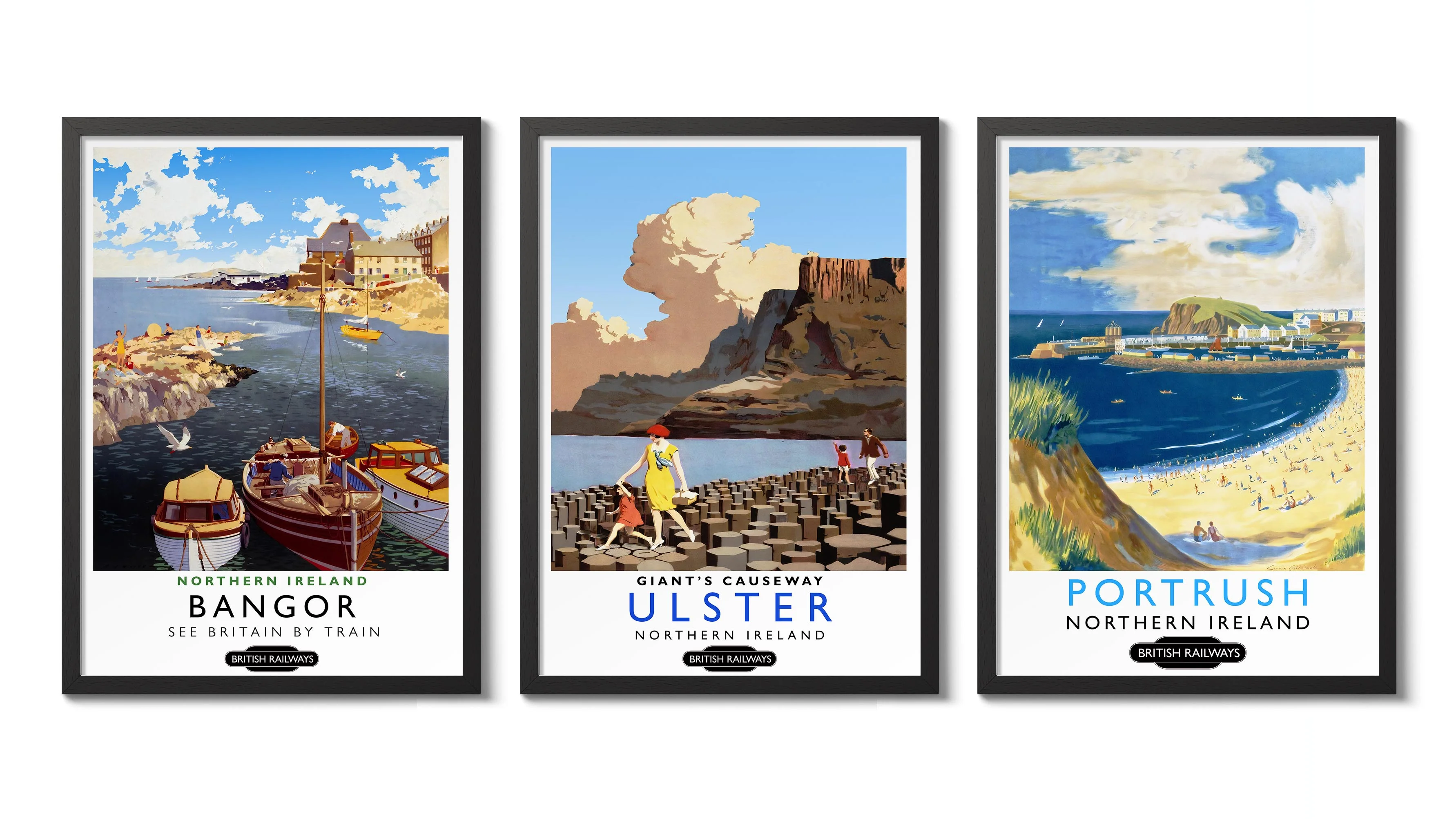 Ireland Travel Art - Set of 3