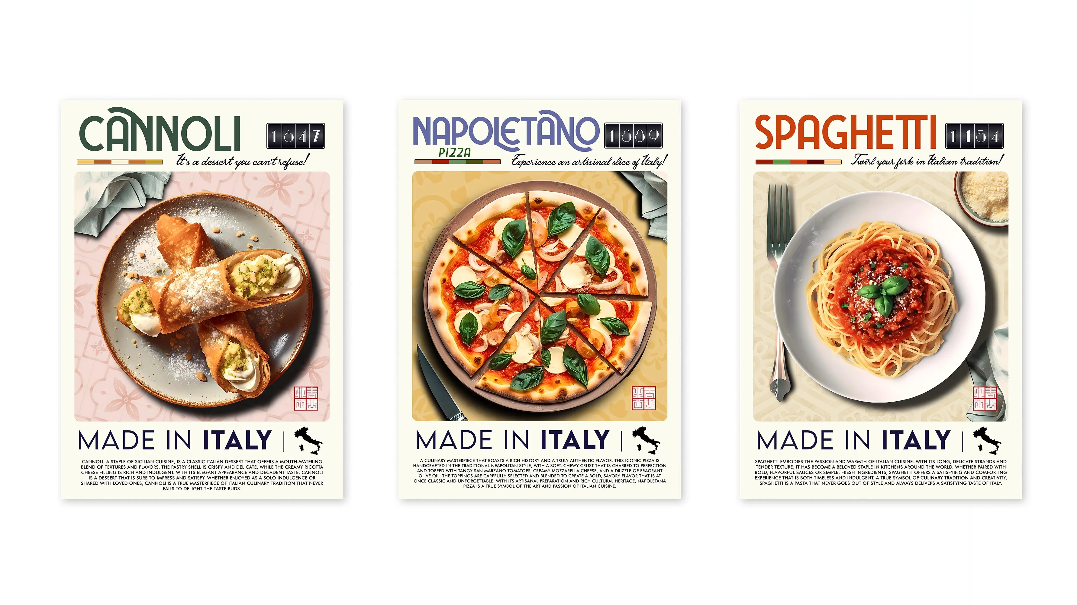 Italian Cuisine - Set of 3 - Image 3