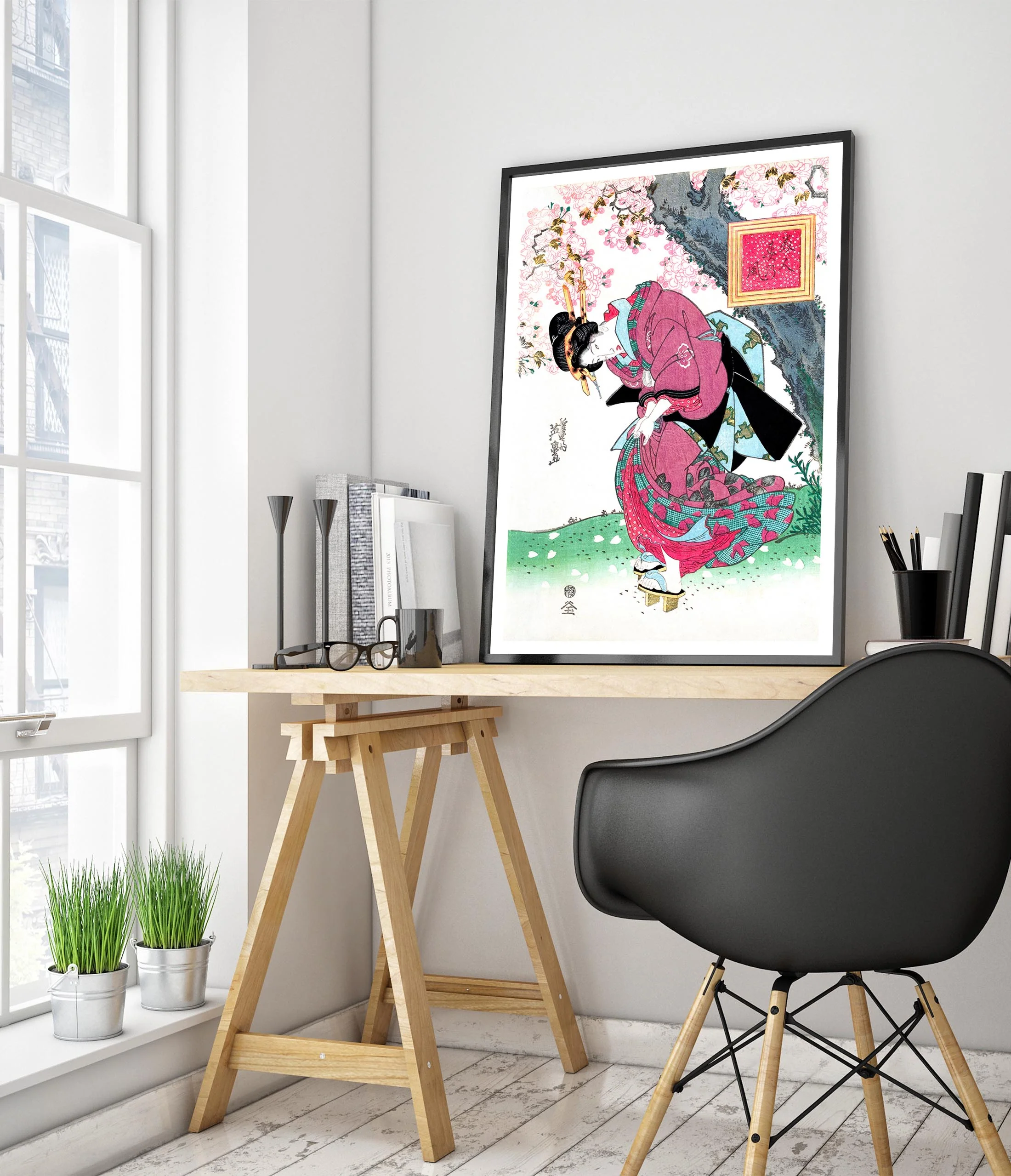 Japanese Woman & Cherry Blossom - Image 5