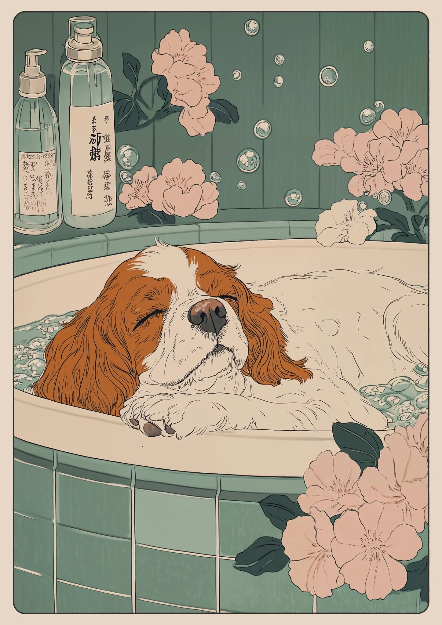 King Charles Spaniel Bathtime