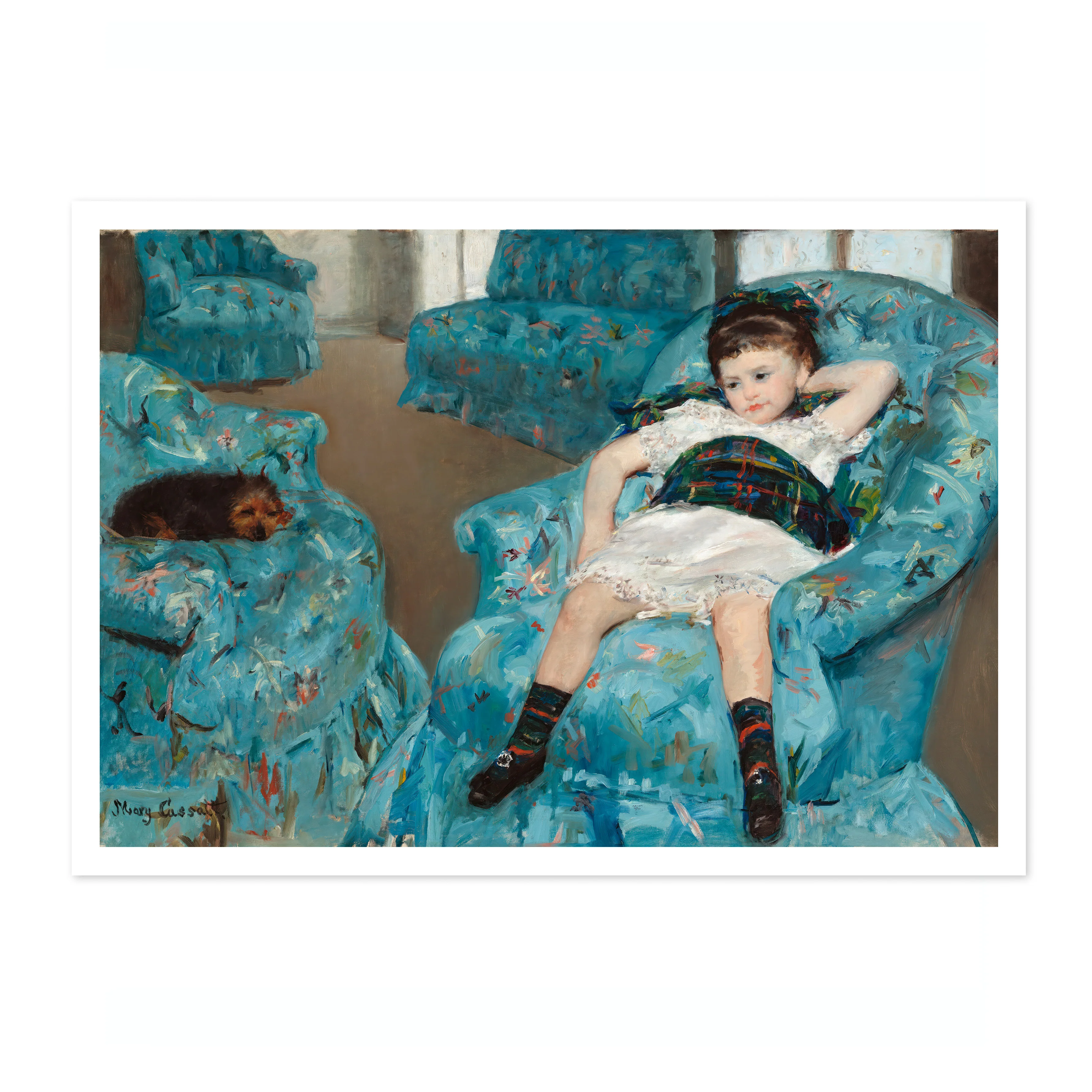 Little Girl in a Blue Armchair - Image 4