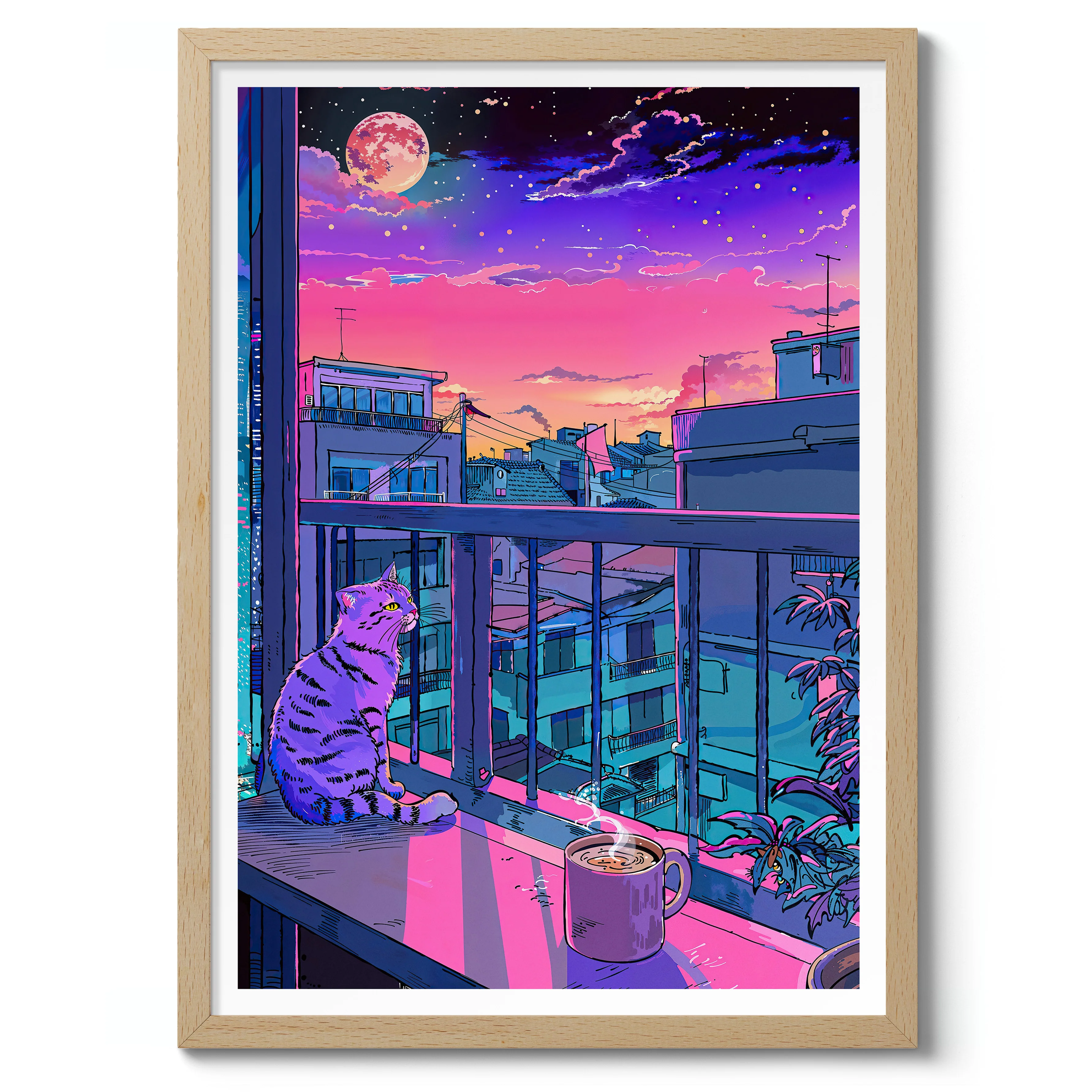 Lo-fi Cat on the Balcony - Image 3