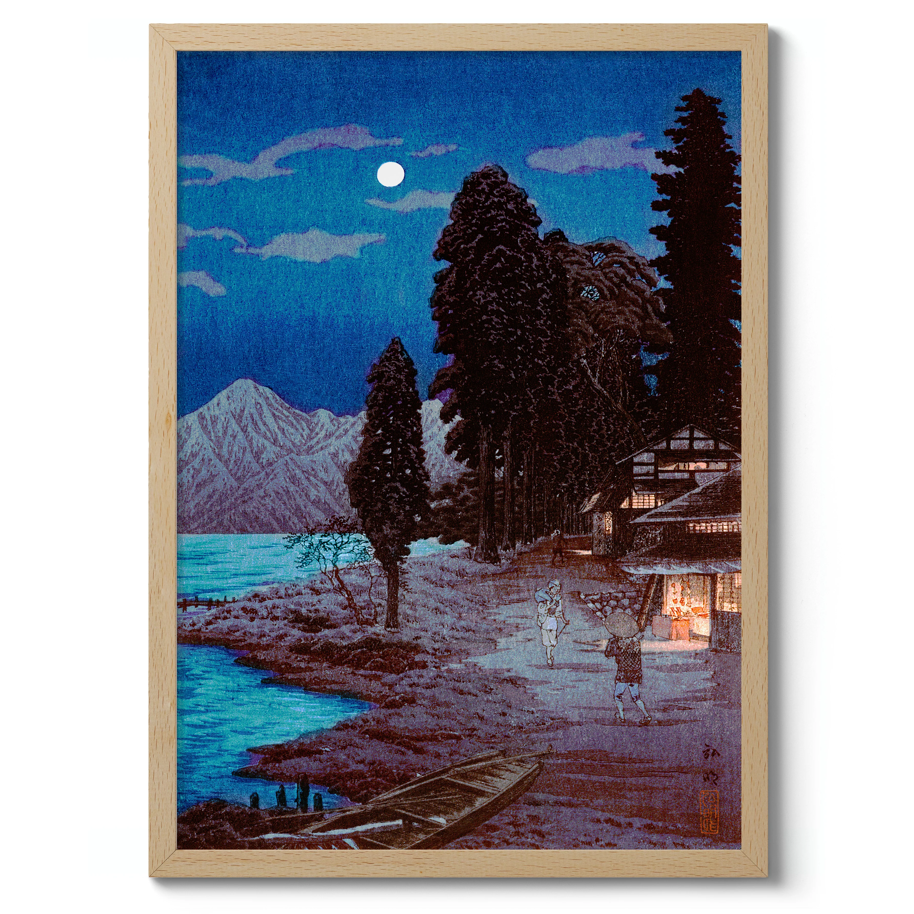 Moon Woodblock Lake Chūzenji - Image 3