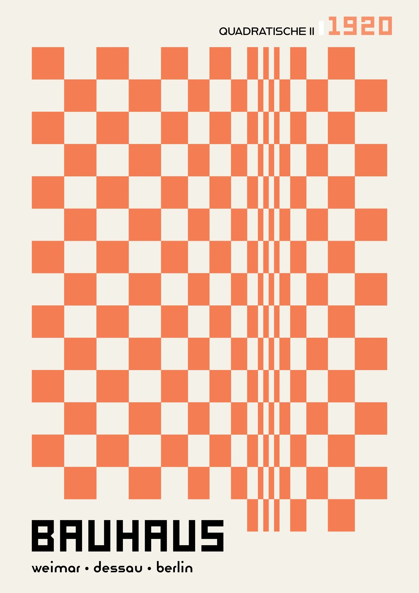 Quadratische, in Orange