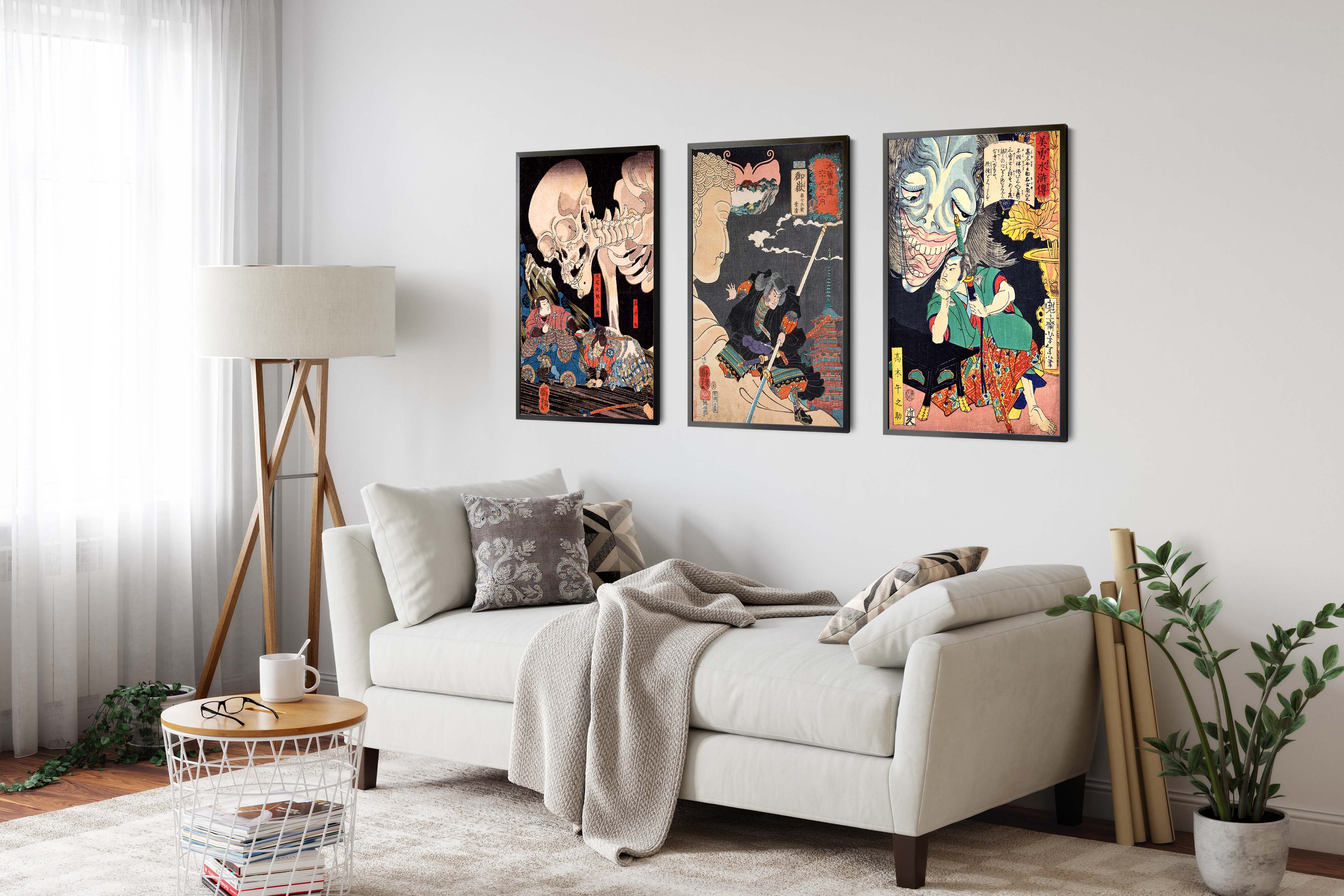 Samurai Woodblock Ukiyo-e - Set of 3 - Image 4