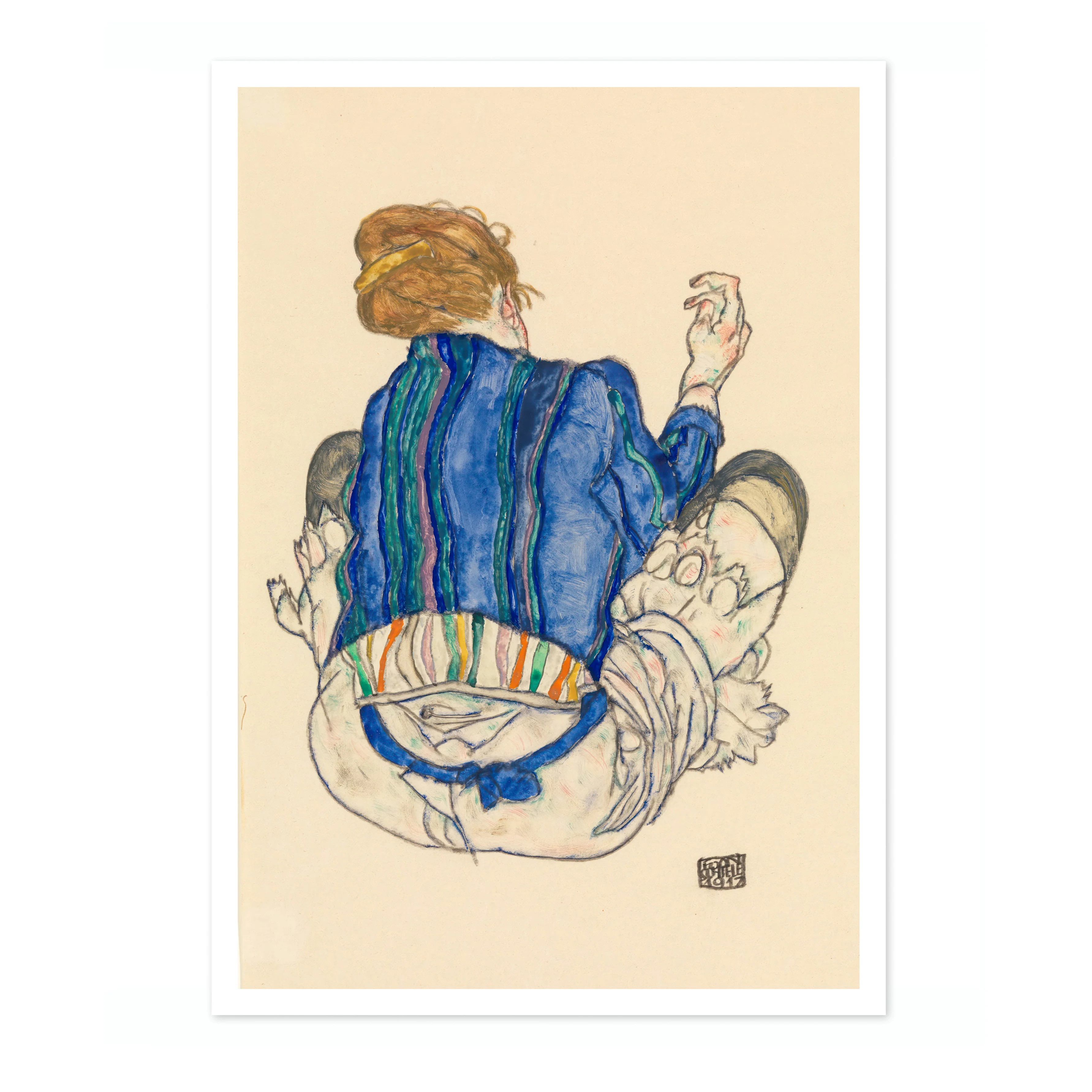 Seated Woman Back View - Image 4