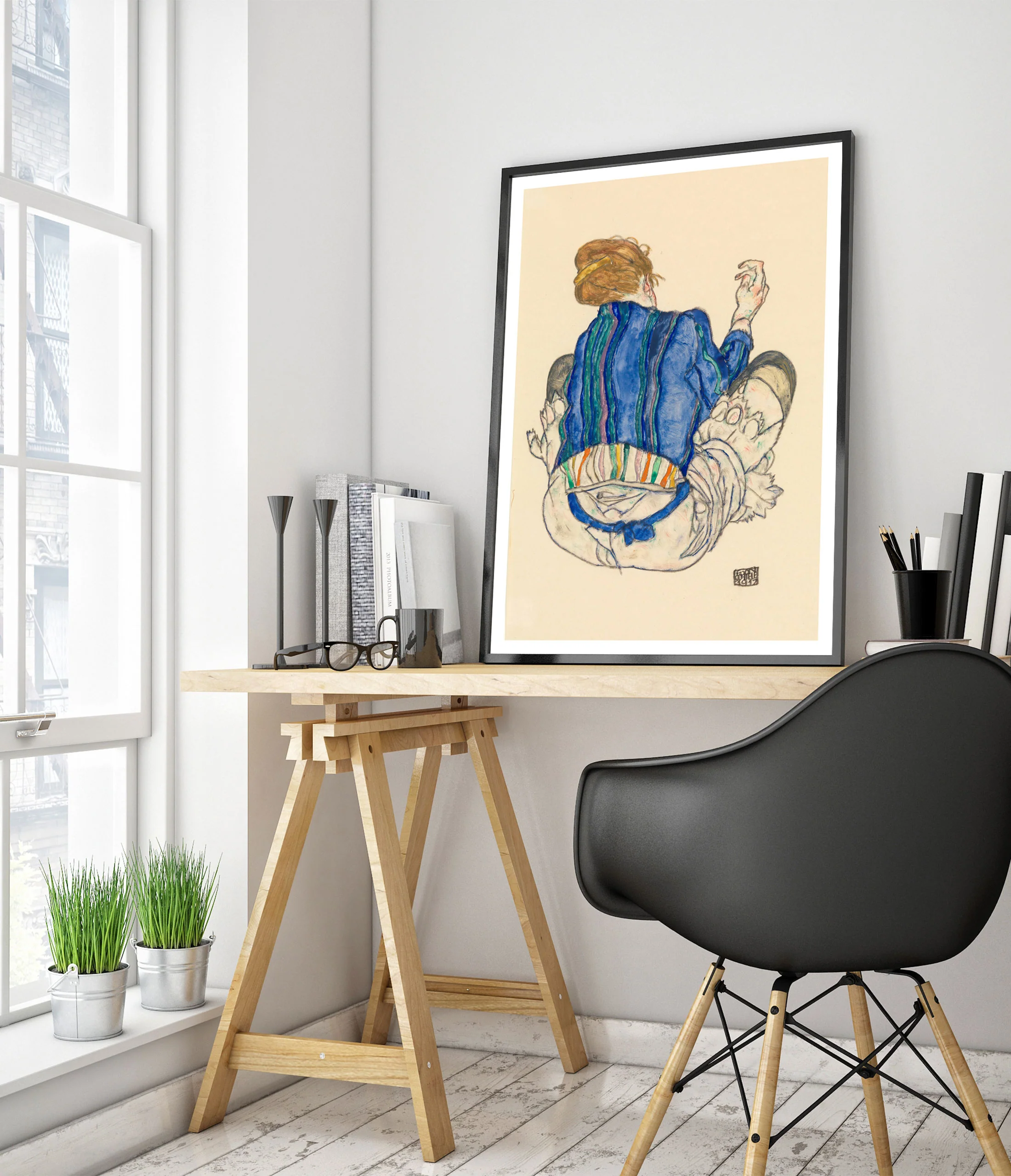 Seated Woman Back View - Image 5
