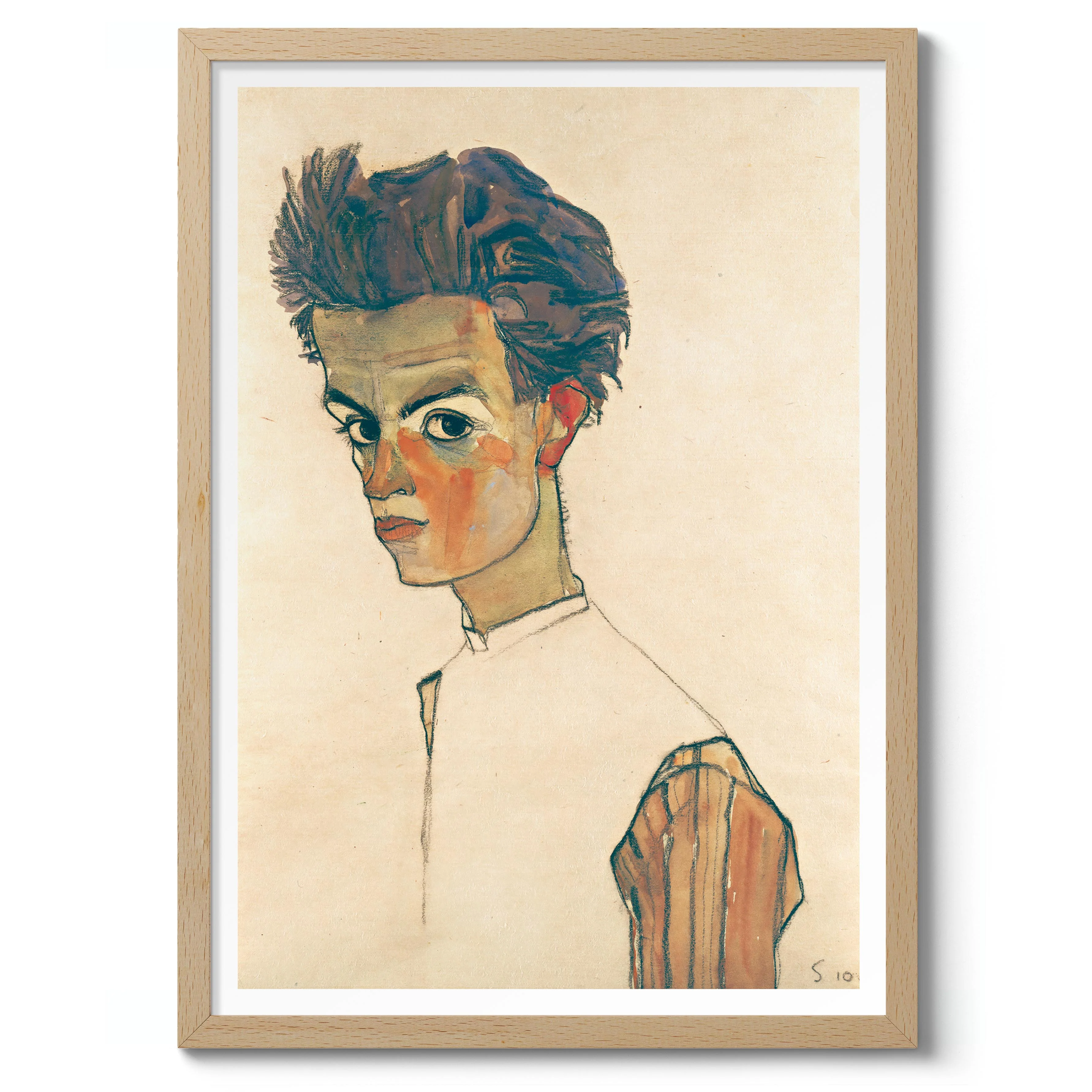 Self-Portrait with Striped Shirt - Image 3