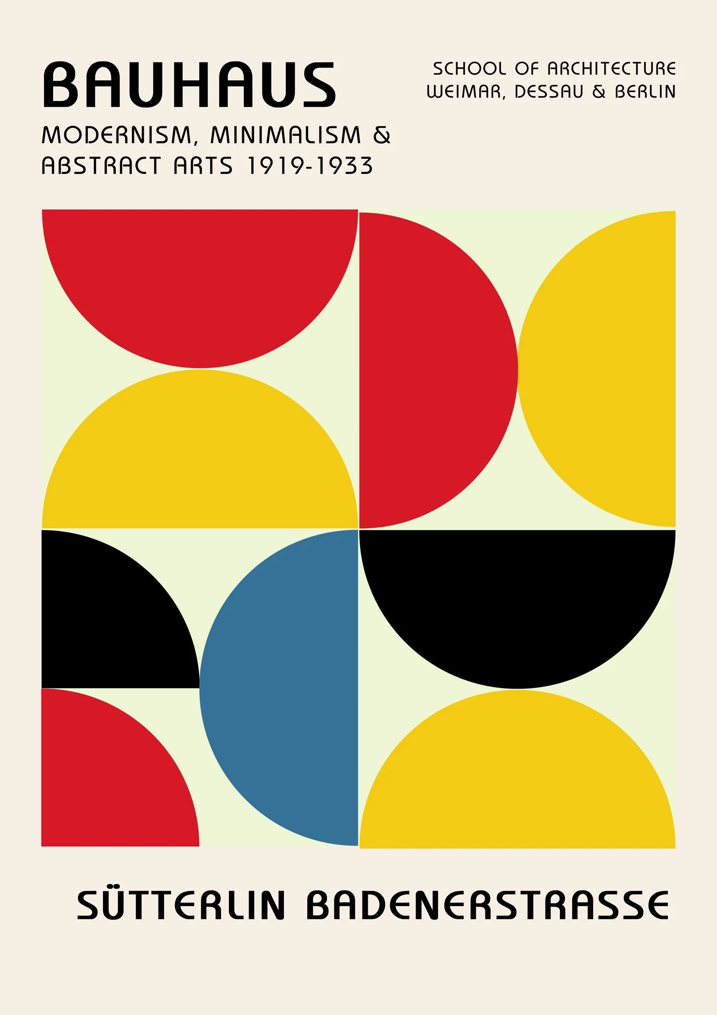 Semi-Circles in Primary Colours