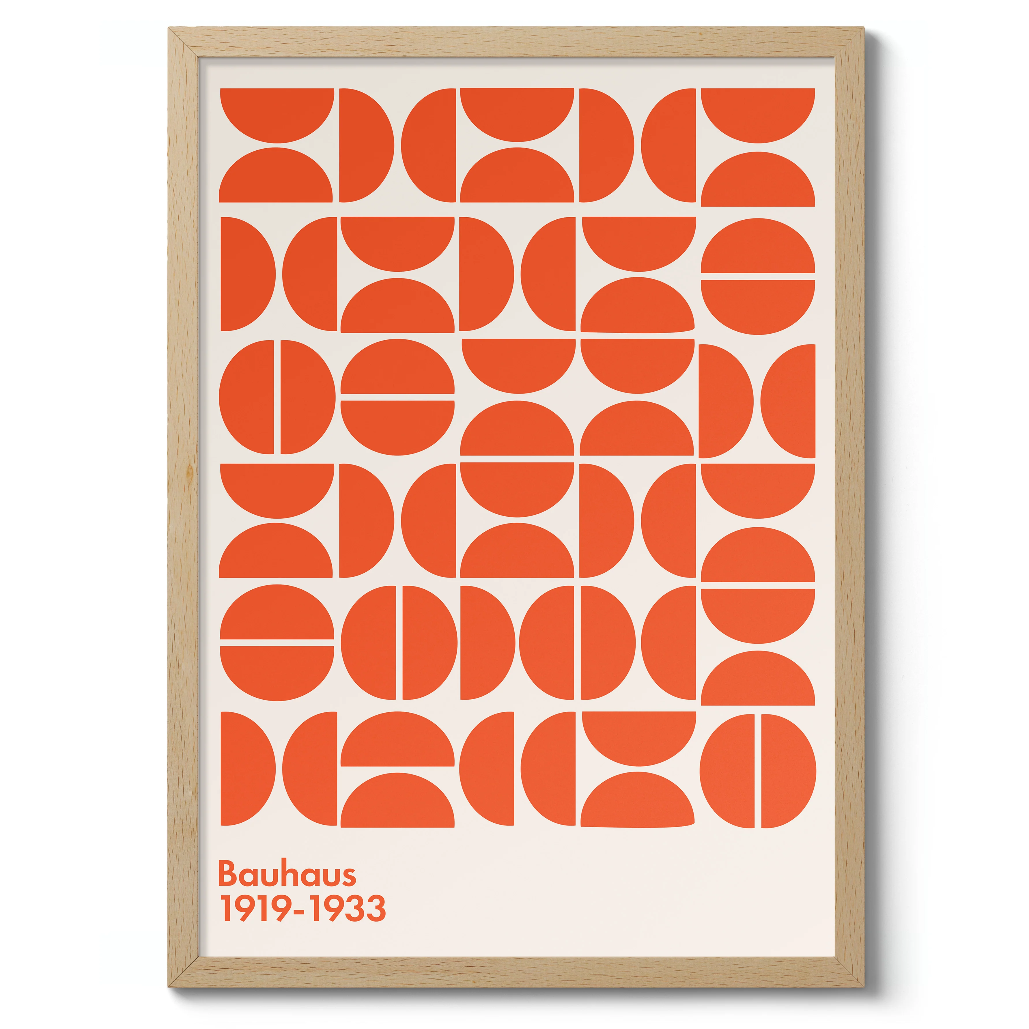 Semi-Circles Orange on White - Image 3