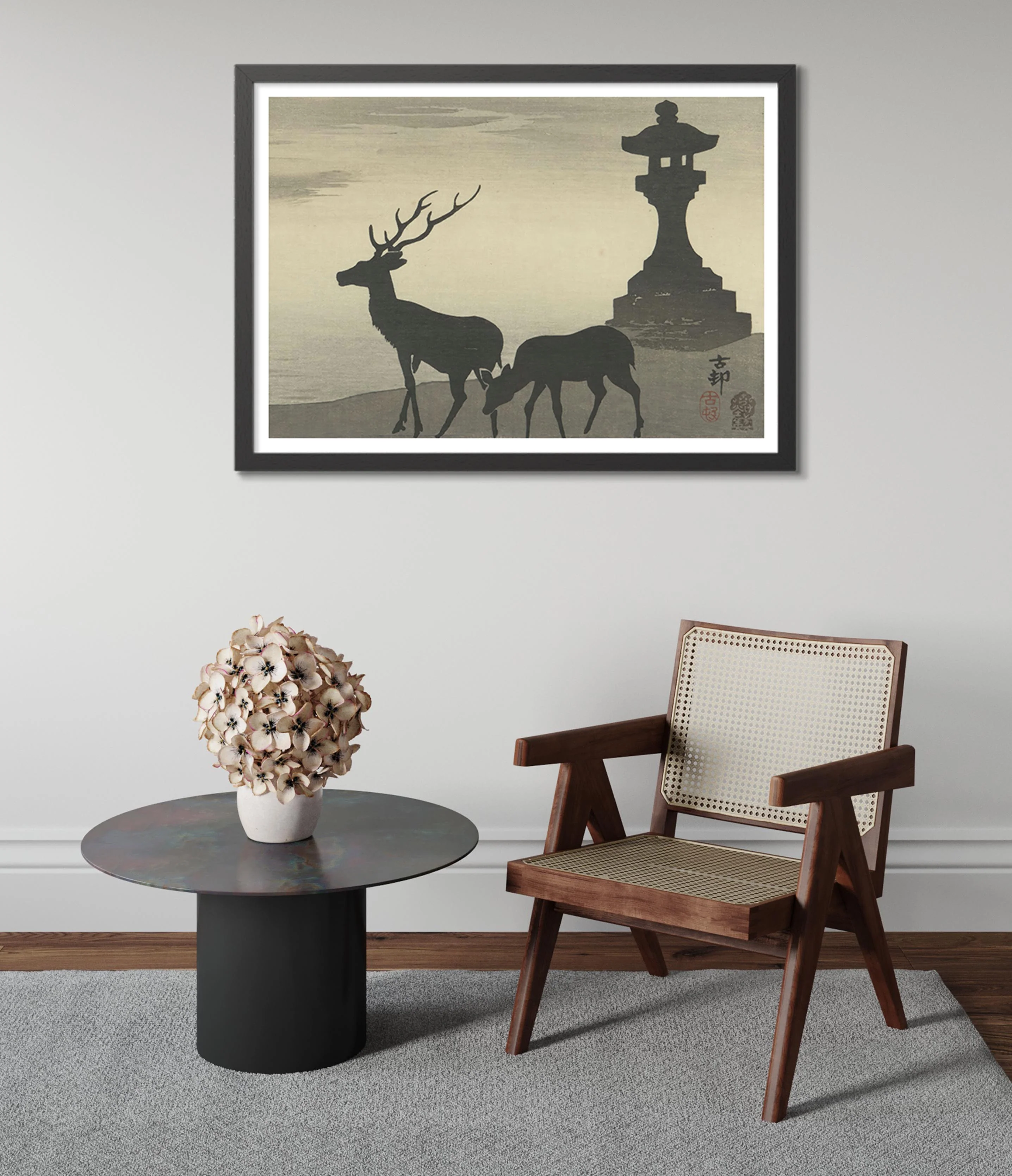 Silhouetted Pair of Deer at Itsukushima - Image 5
