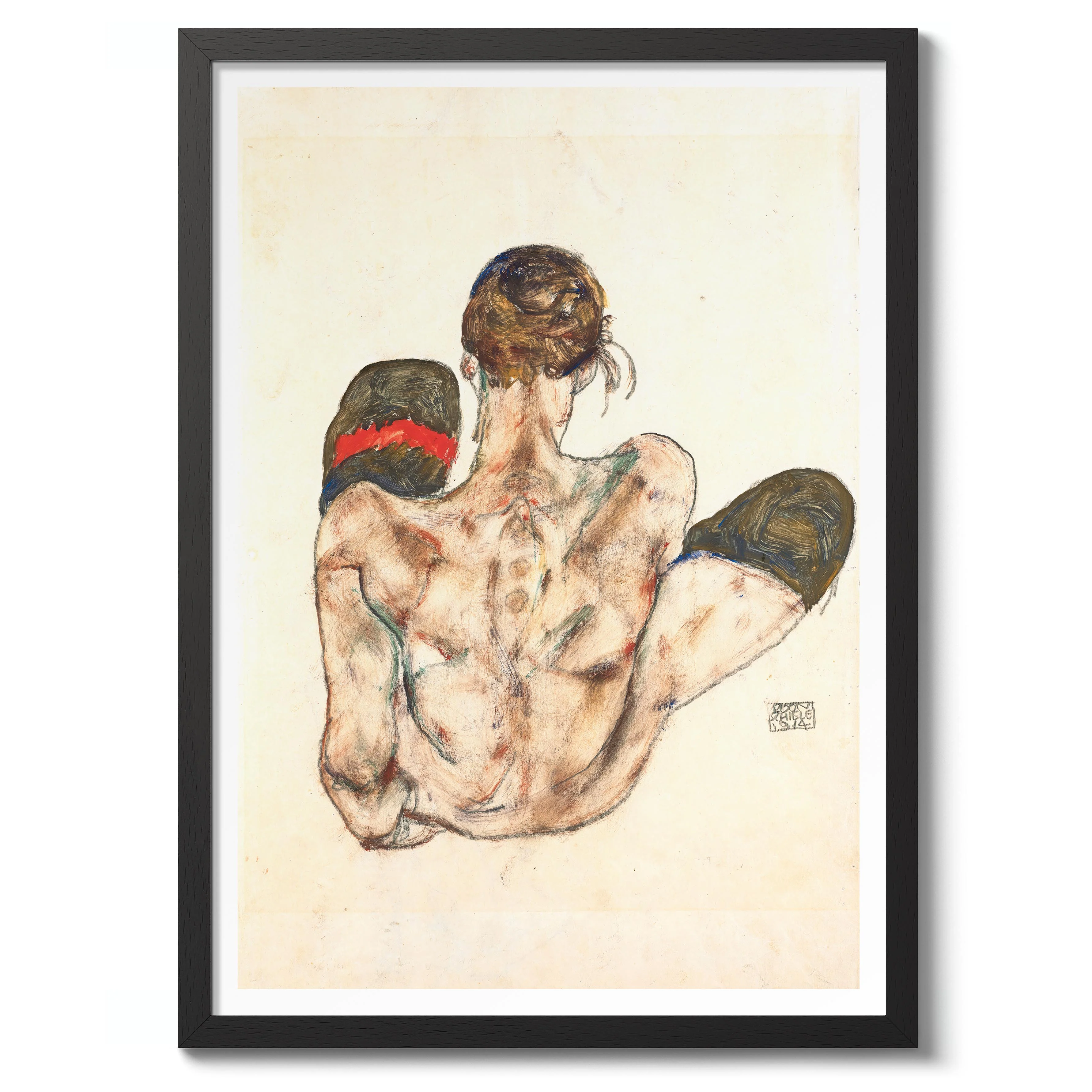 Sitting Female Nude with Red Garter - Image 2
