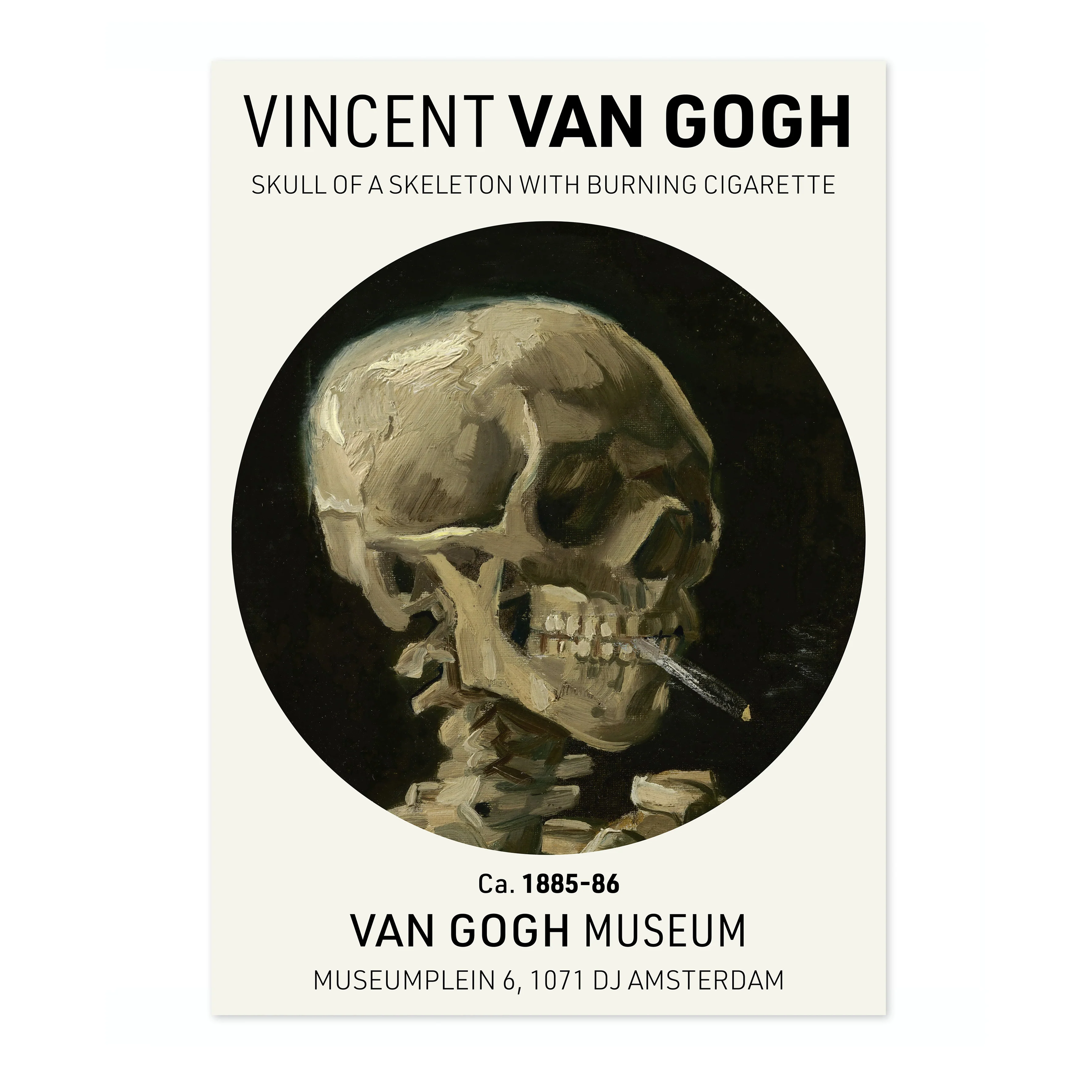 Skull with Cigarette - Image 4