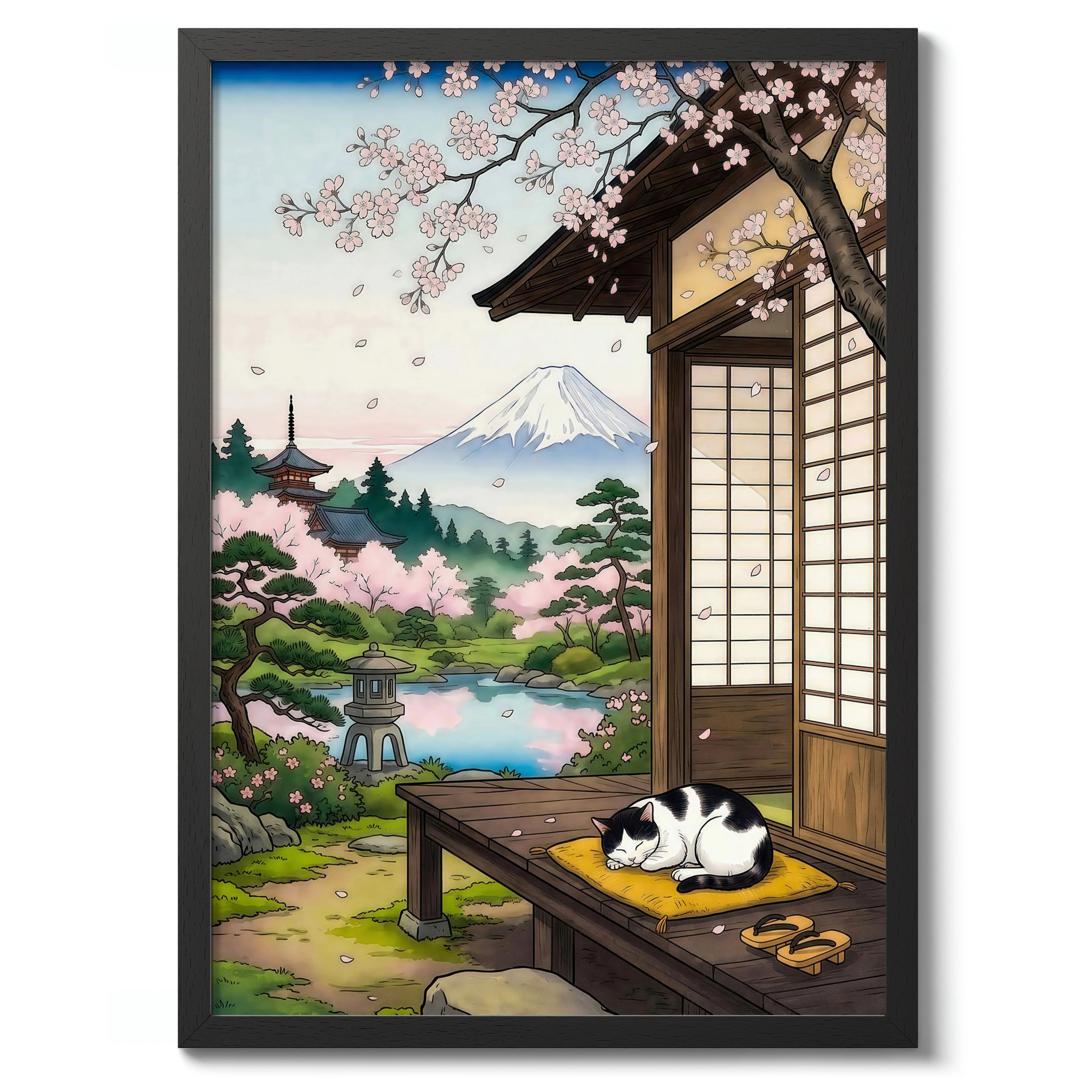 Sleeping Cat in Spring - Image 2