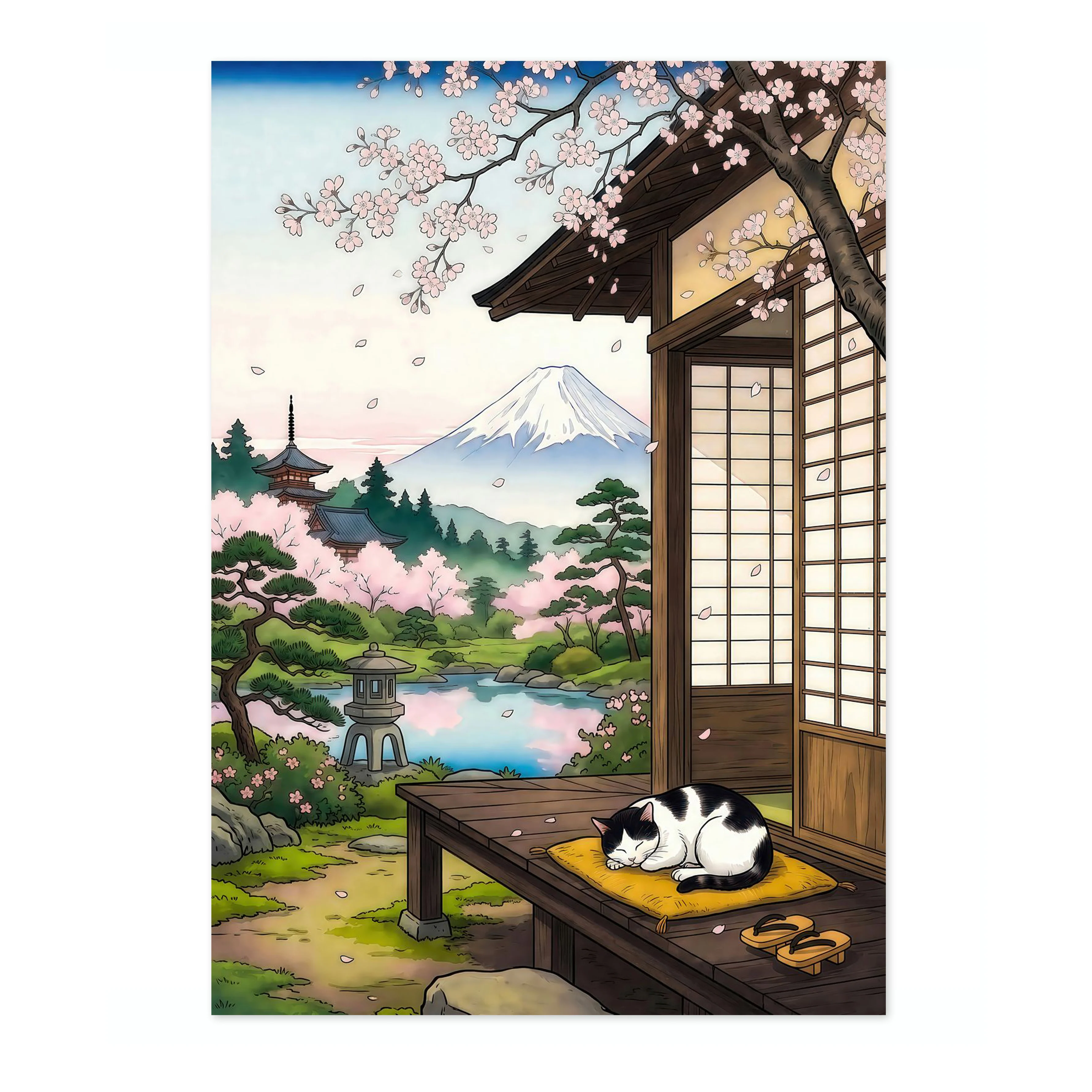 Sleeping Cat in Spring - Image 4