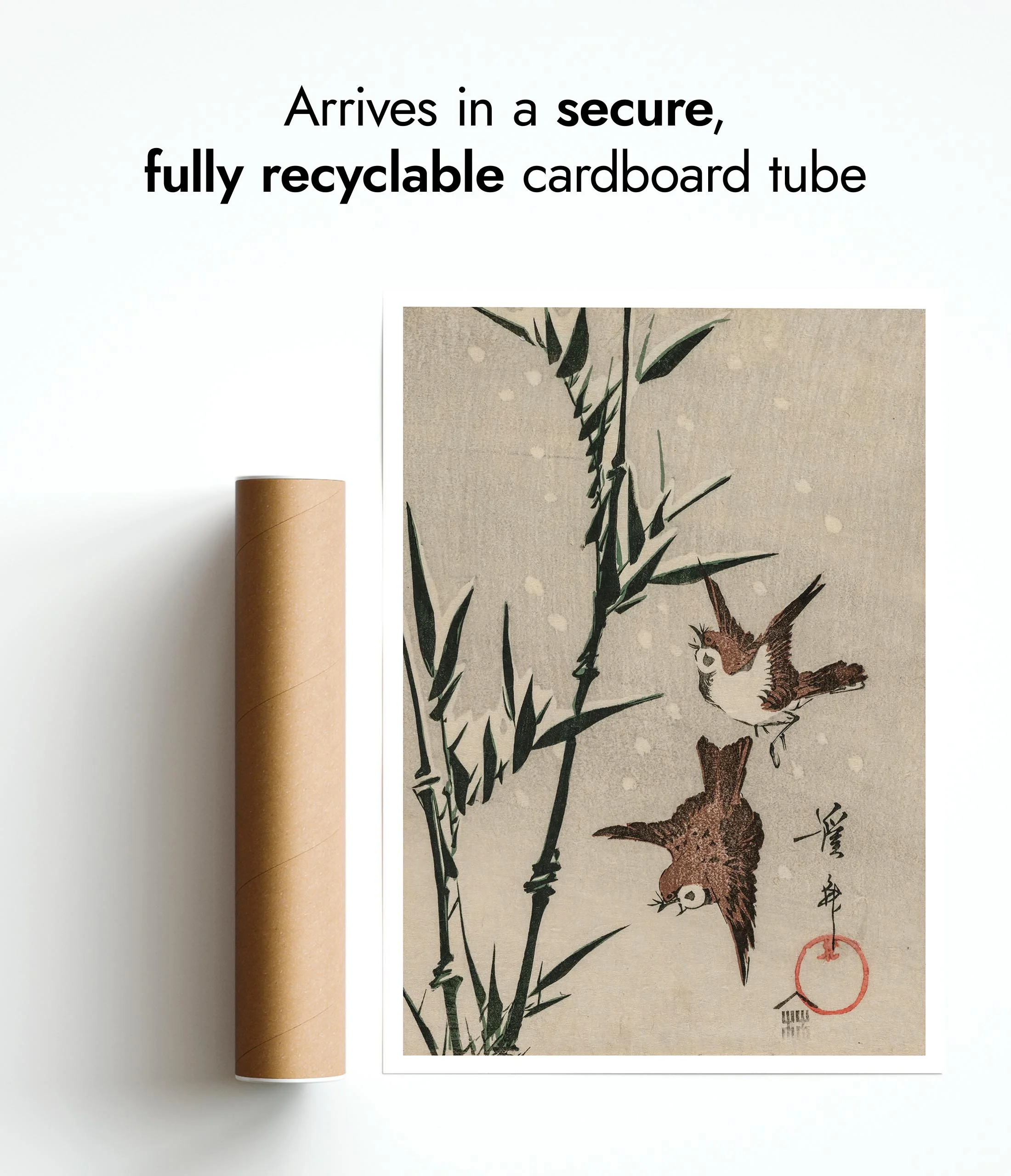 Sparrows, Bamboo & Falling Snow - Image 9