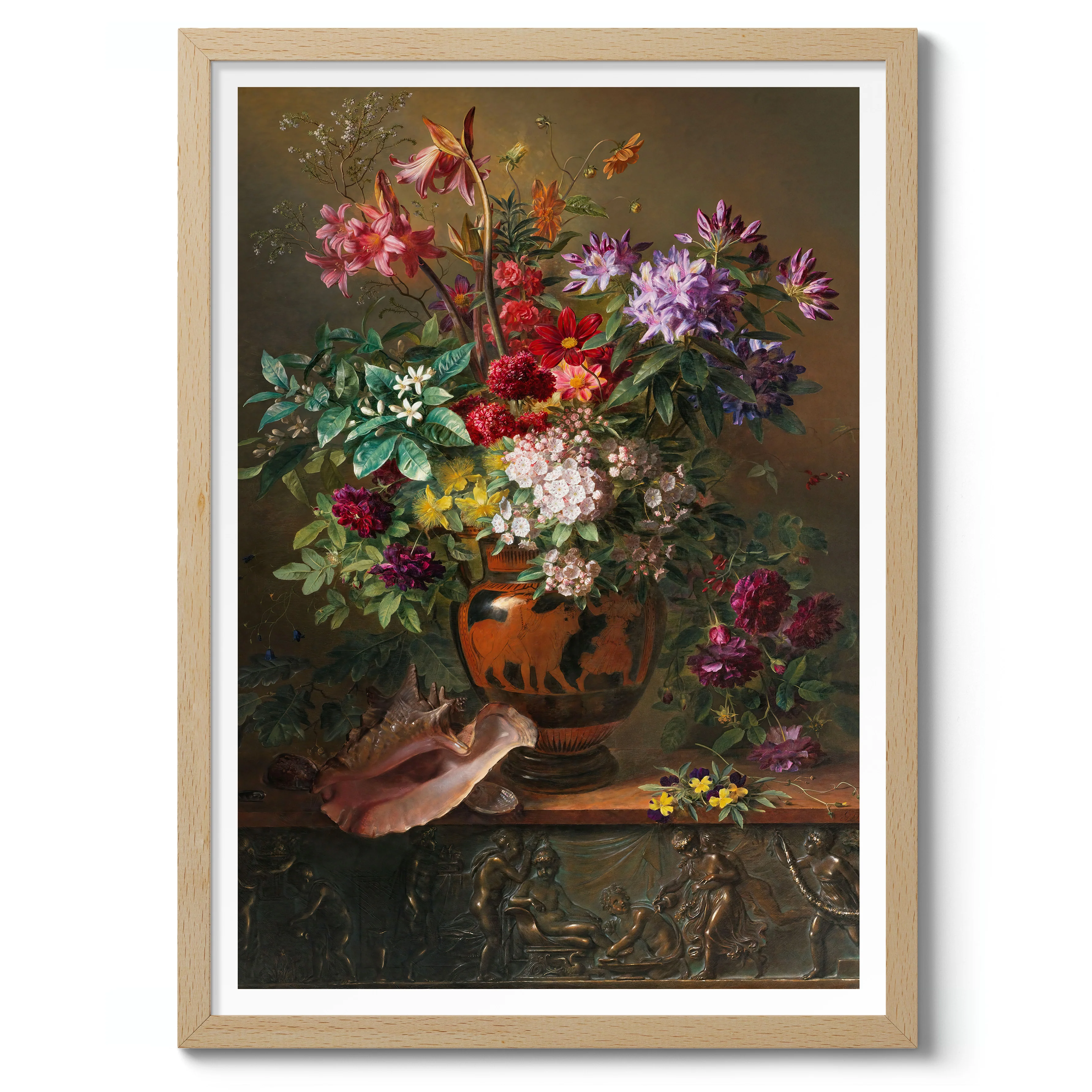 Still Life with Flowers in a Greek Vase; Allegory of Spring - Image 3