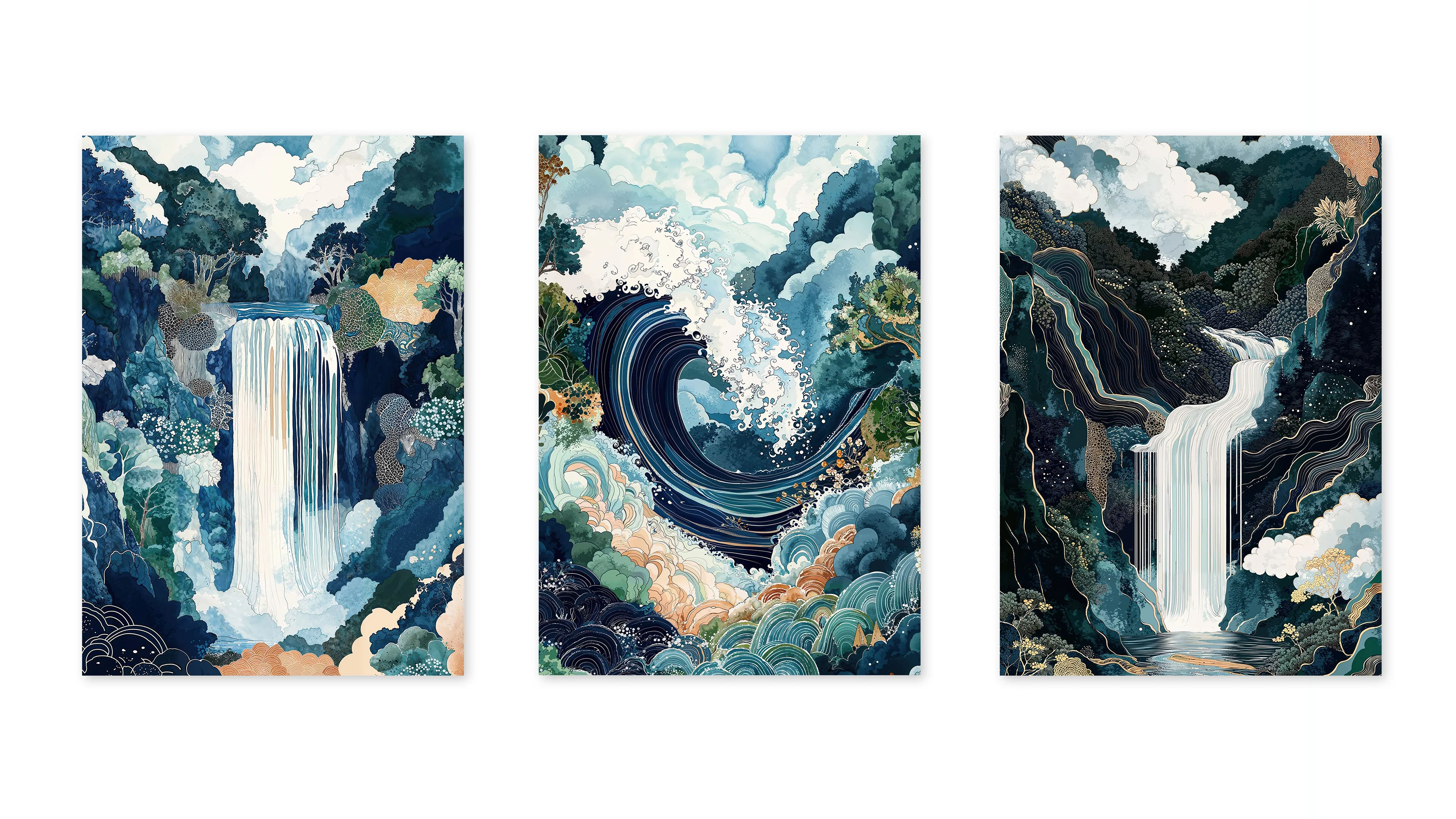Waves and Swirls Triple - Image 3